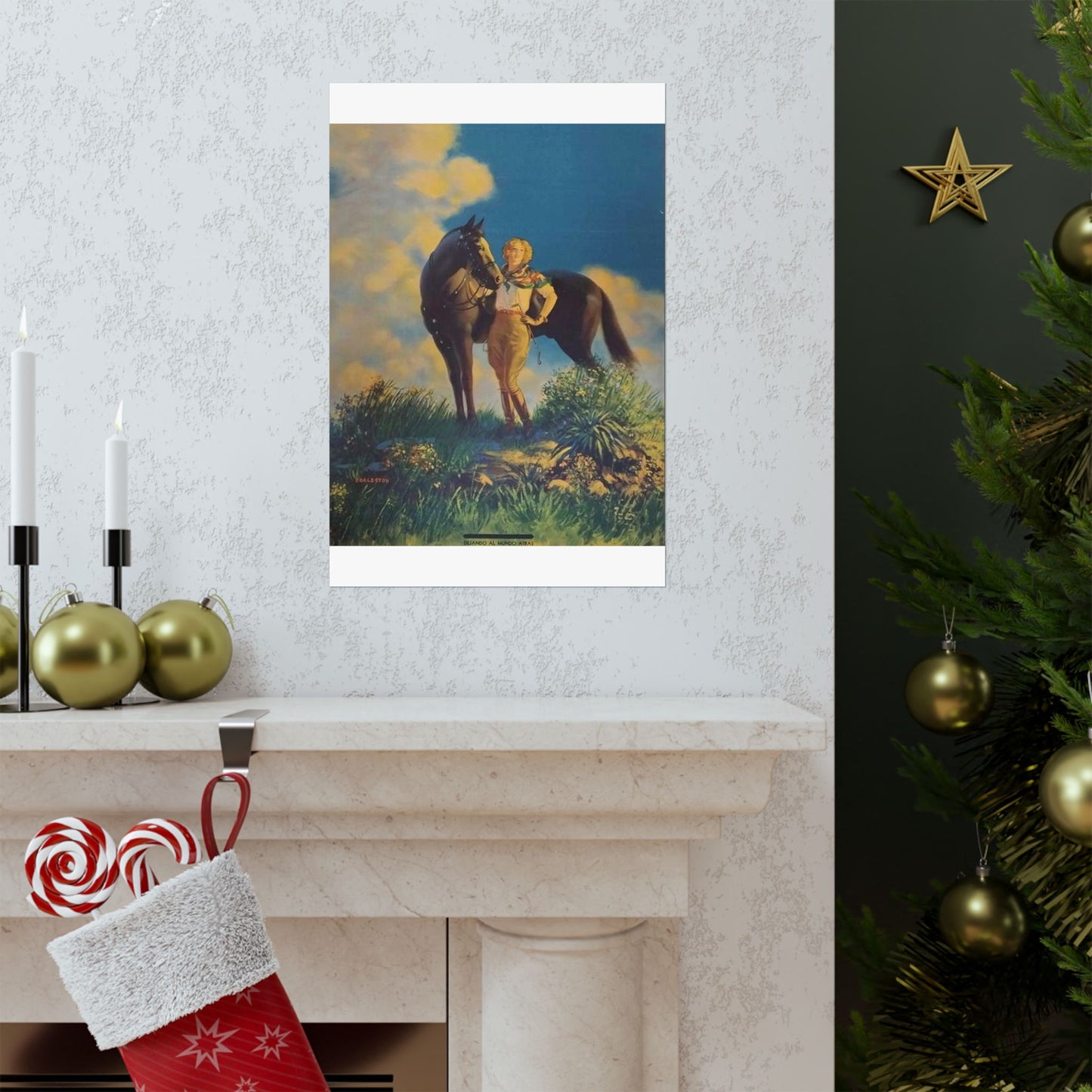 Top of the World, or, Dejando al Munro Atras, painting by Edward Mason Eggleston High Quality Matte Wall Art Poster for Home, Office, Classroom
