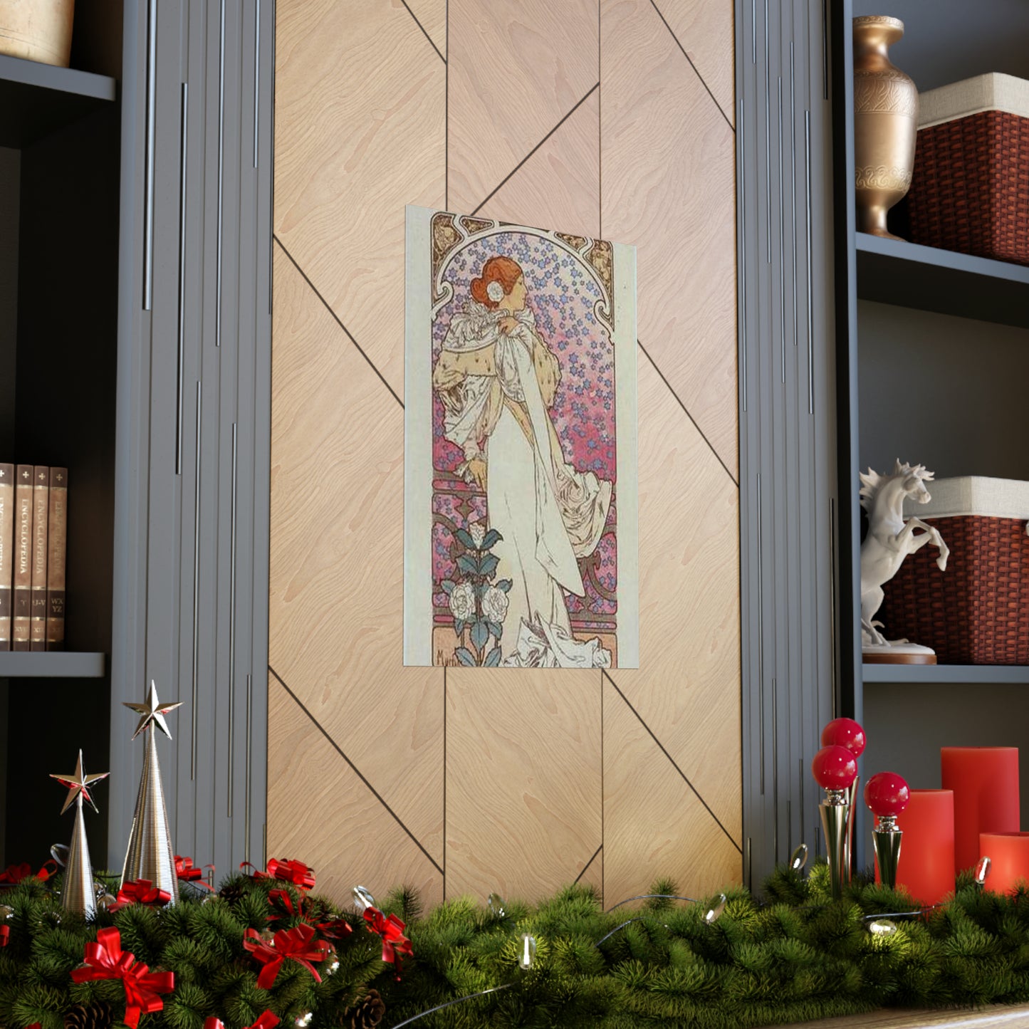 Affiche pour le Théâtre de la Renaissance, "la Dame aux Camélias". High Quality Matte Wall Art Poster for Home, Office, Classroom