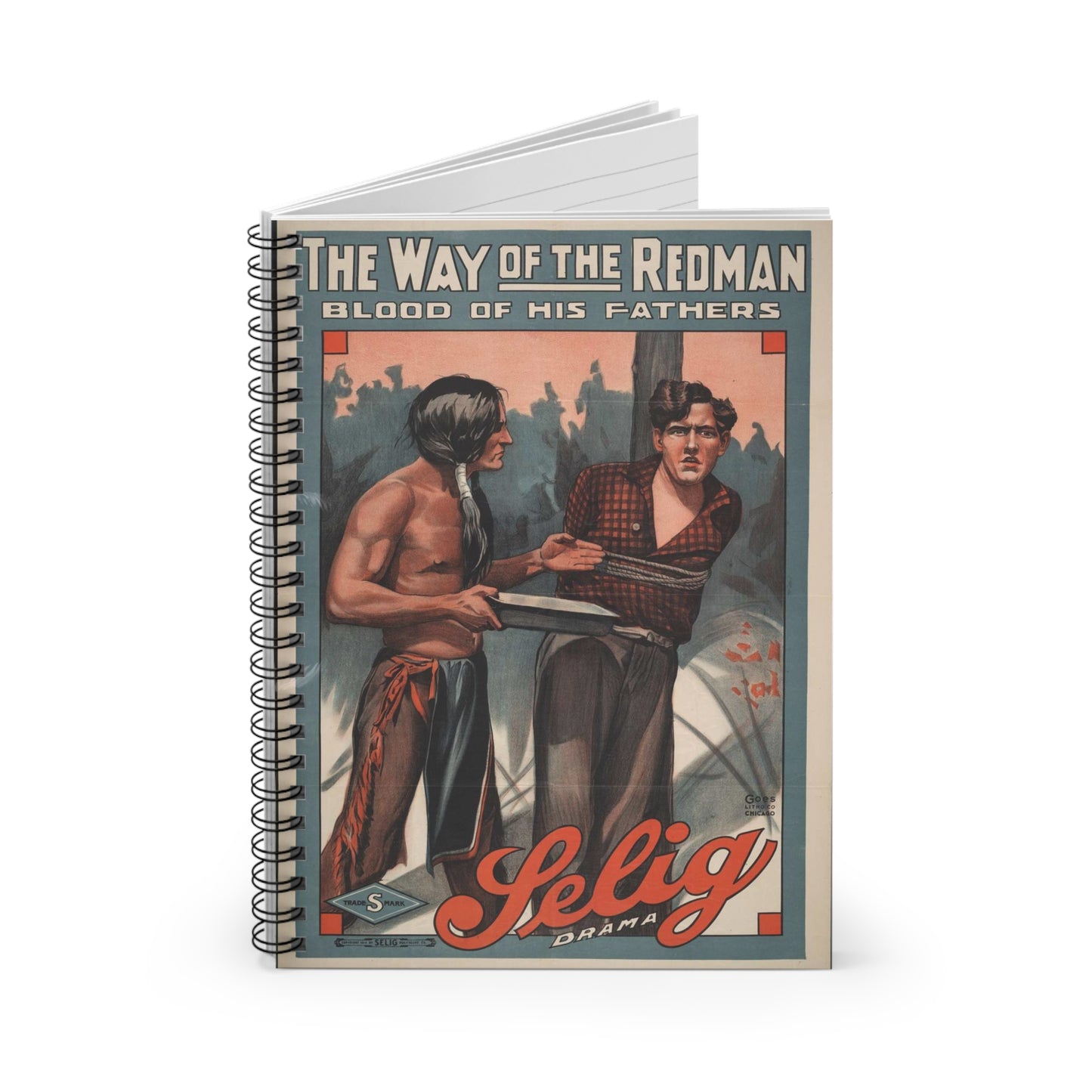 The way of the redman Blood of his fathers. Spiral Bound Ruled Notebook with Printed Cover