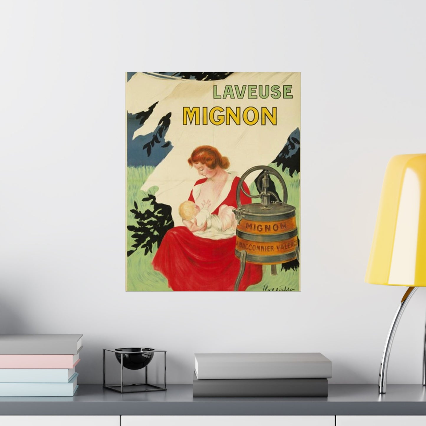 Affiche Laveuse Mignon - Art nouveau public domain image High Quality Matte Wall Art Poster for Home, Office, Classroom