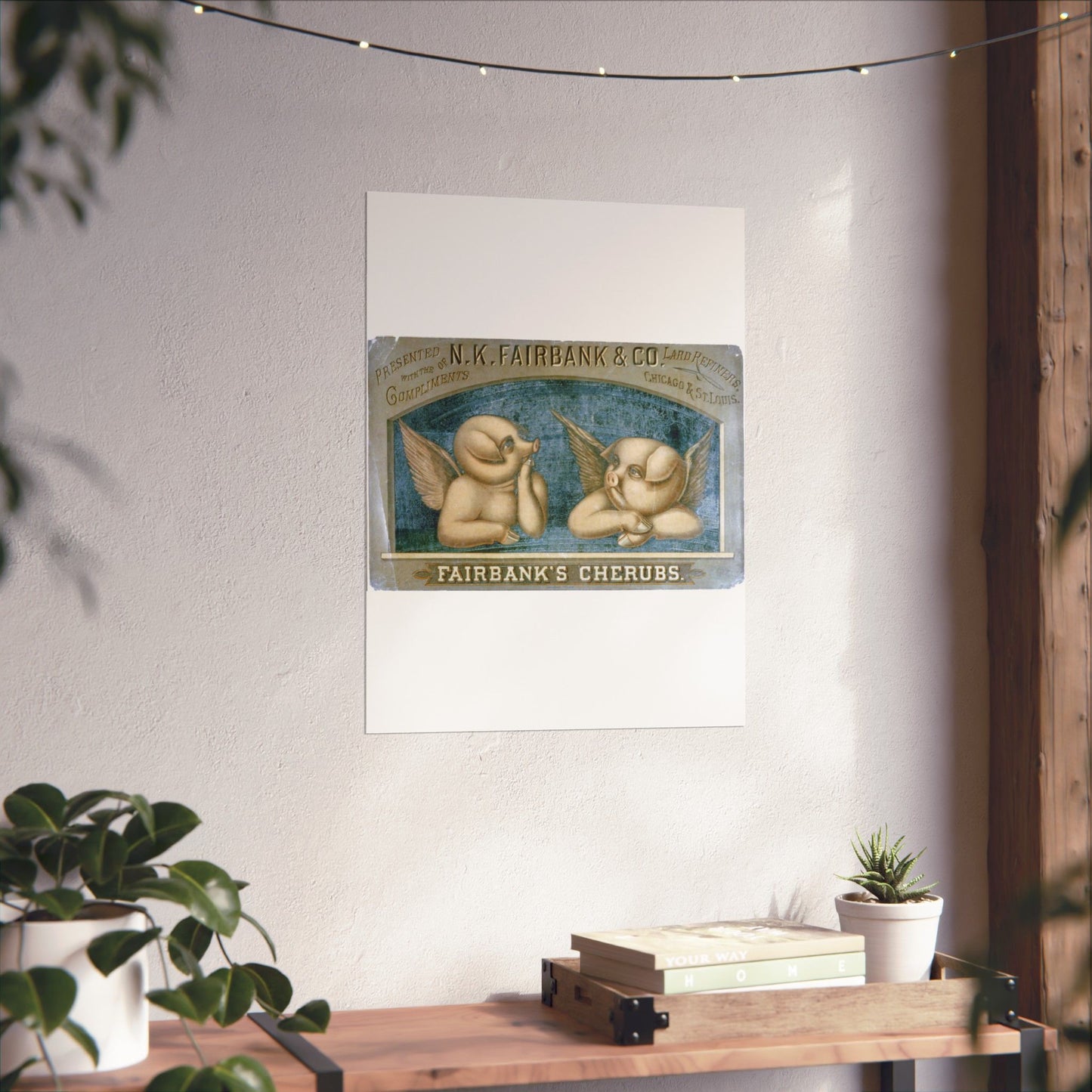 Fairbank's cherubs--Presented with the compliments of N.K. Fairbank & Co., lard refiners, Chicago & St. Louis High Quality Matte Wall Art Poster for Home, Office, Classroom