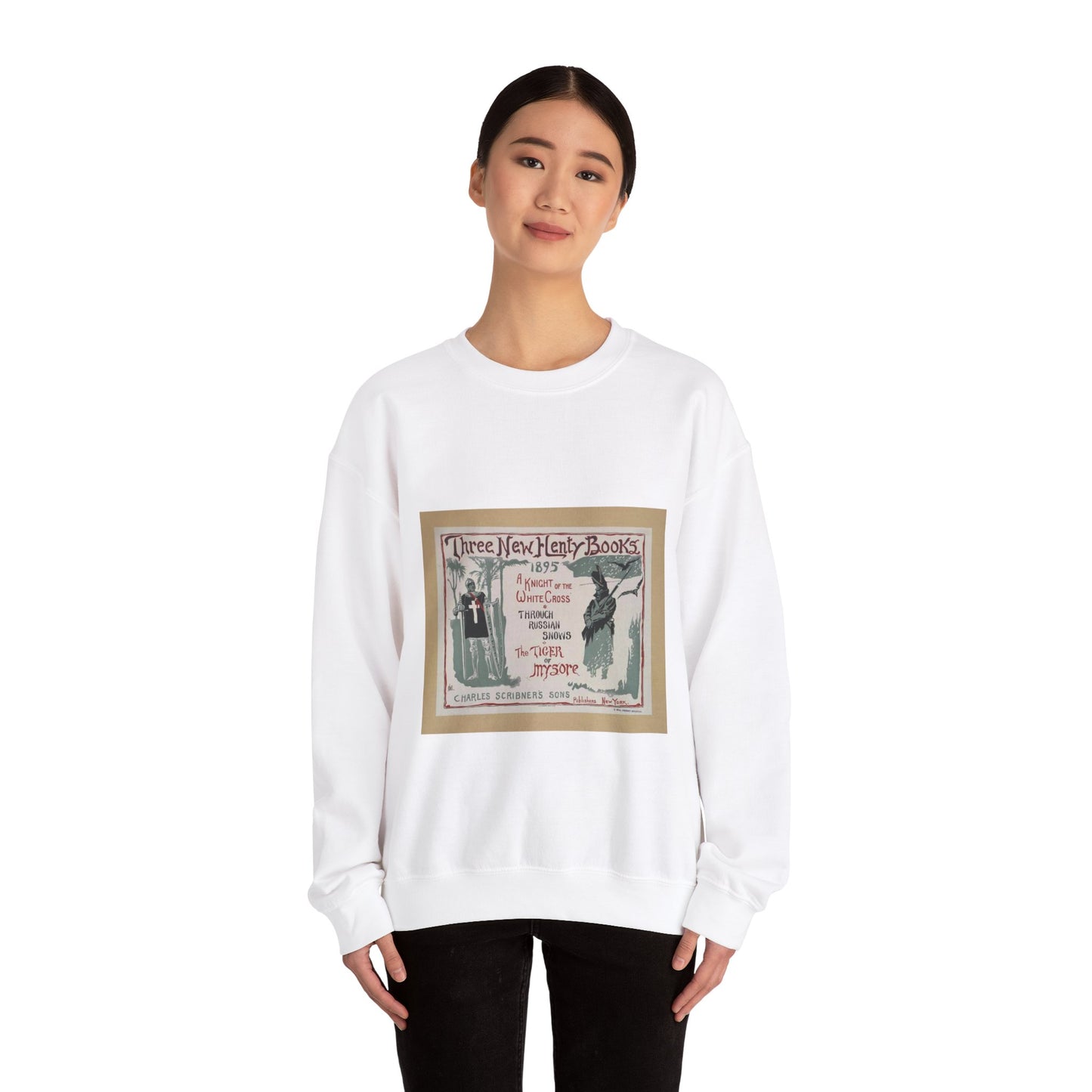 Three new Henty books., Art Nouveau Poster White Heavy Blend Adult Crew Neck SweatShirt