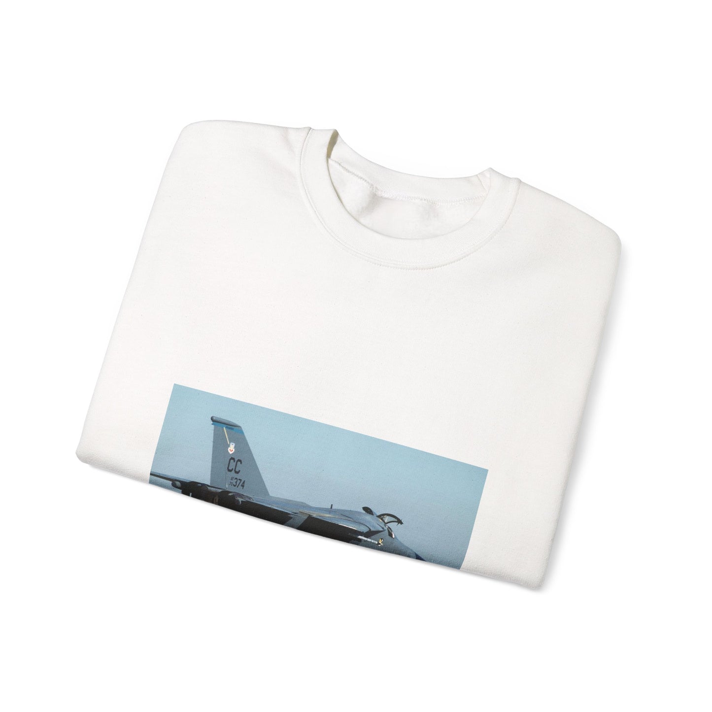 An F-111 from the 523rd Fighter Squadron, 27th Fighter Wing, Cannon Air Force Base, New Mexico taxis out to the runway White Heavy Blend Adult Crew Neck SweatShirt