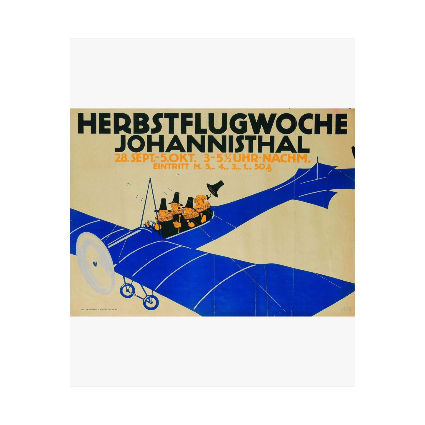 Herbstflugwoche Johannisthal - Julius Klinger High Quality Matte Wall Art Poster for Home, Office, Classroom