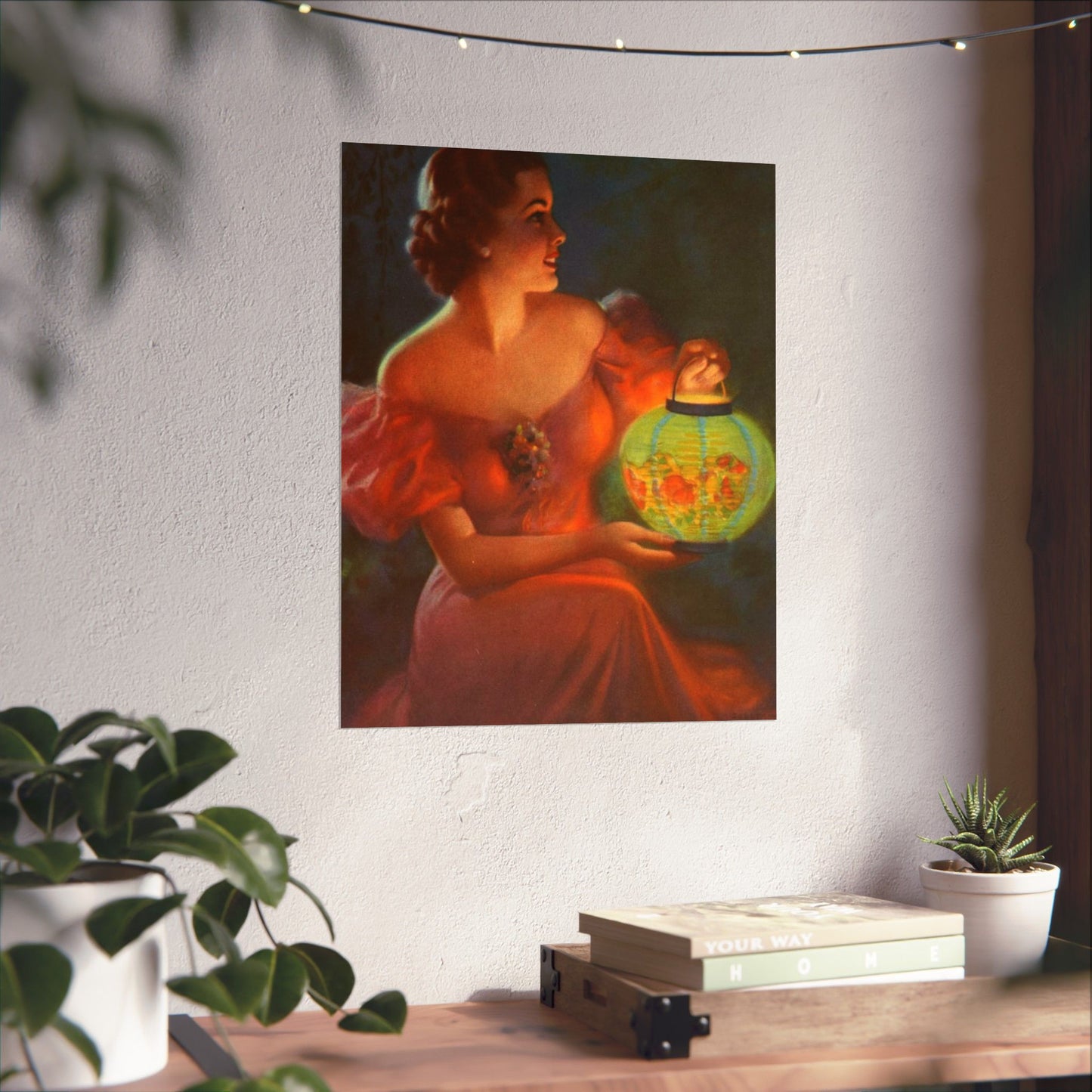 Lantern Glow by Edward Mason Eggleston High Quality Matte Wall Art Poster for Home, Office, Classroom