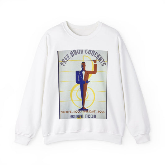 WPA Federal Music Project of New York City presents free band concerts [at the] Brooklyn Museum White Heavy Blend Adult Crew Neck SweatShirt