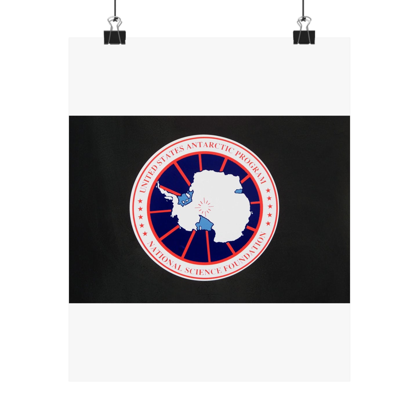 Logo of The National Science Foundation United States Antarctic Program High Quality Matte Wall Art Poster for Home, Office, Classroom