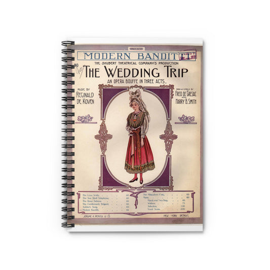 Modern Banditti - Public domain American sheet music Spiral Bound Ruled Notebook with Printed Cover