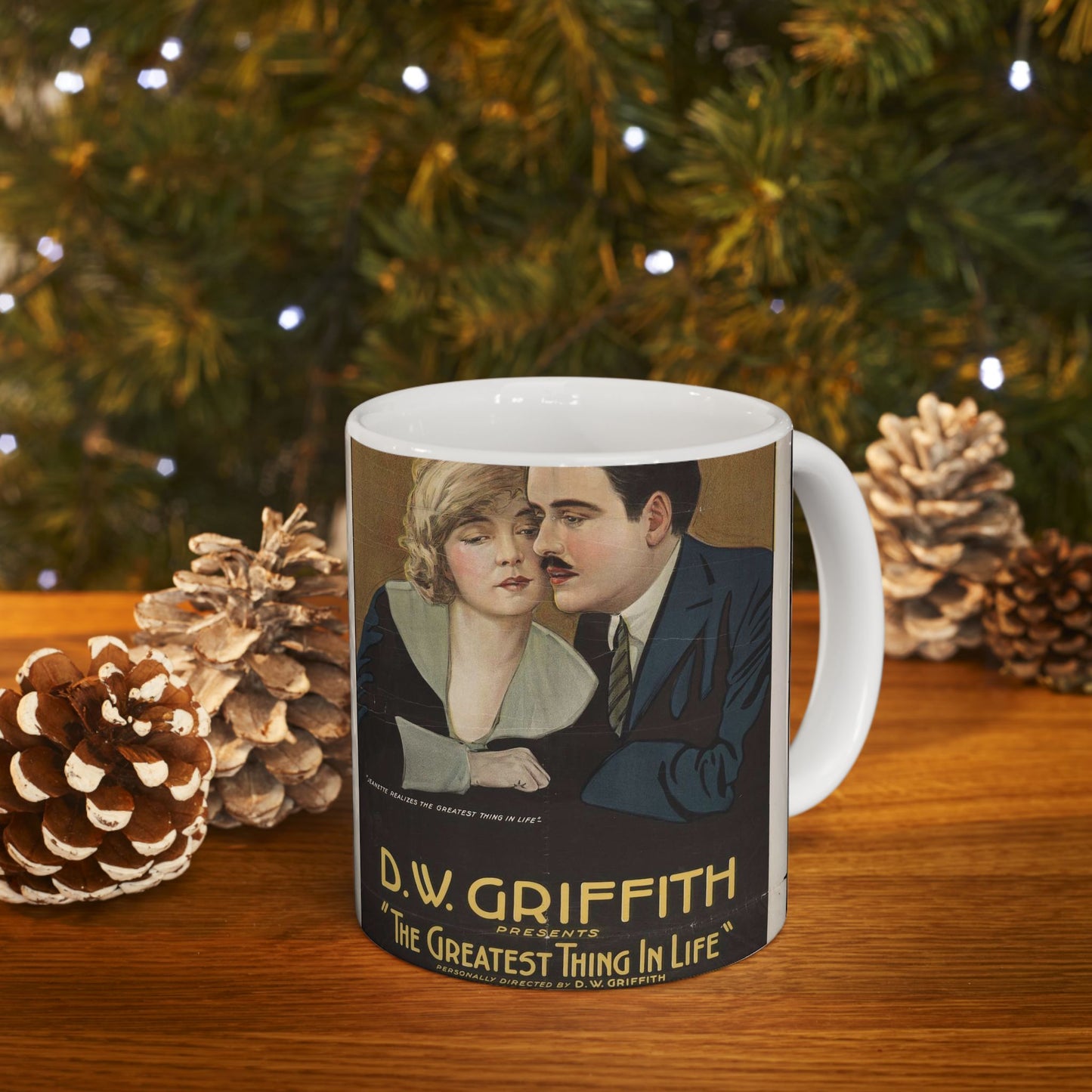 D. W. Griffith presents The greatest thing in life Beautiful Novelty Ceramic Coffee Mug 11oz