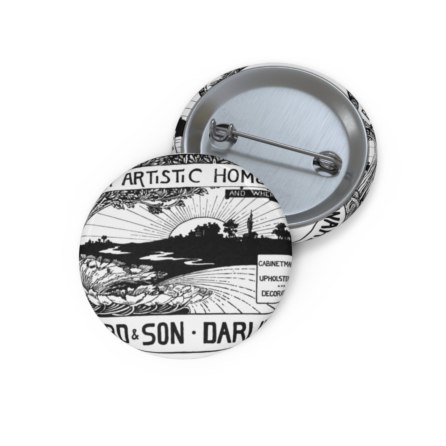 PP D299 poster by sydney haward for haward & son Pin Buttons with Crisp Design