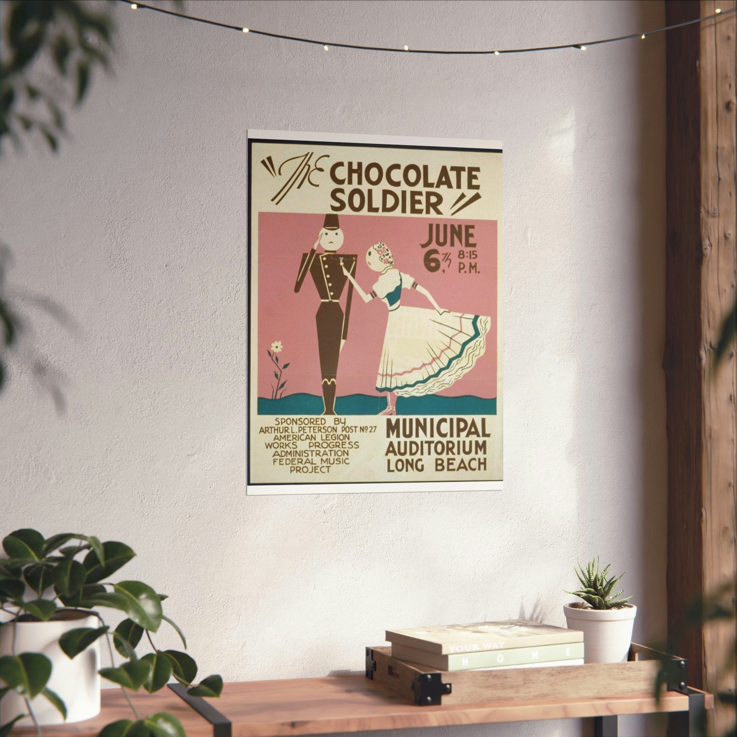 "The chocolate soldier" - WPA poster, Public domain, Library of Congress High Quality Matte Wall Art Poster for Home, Office, Classroom