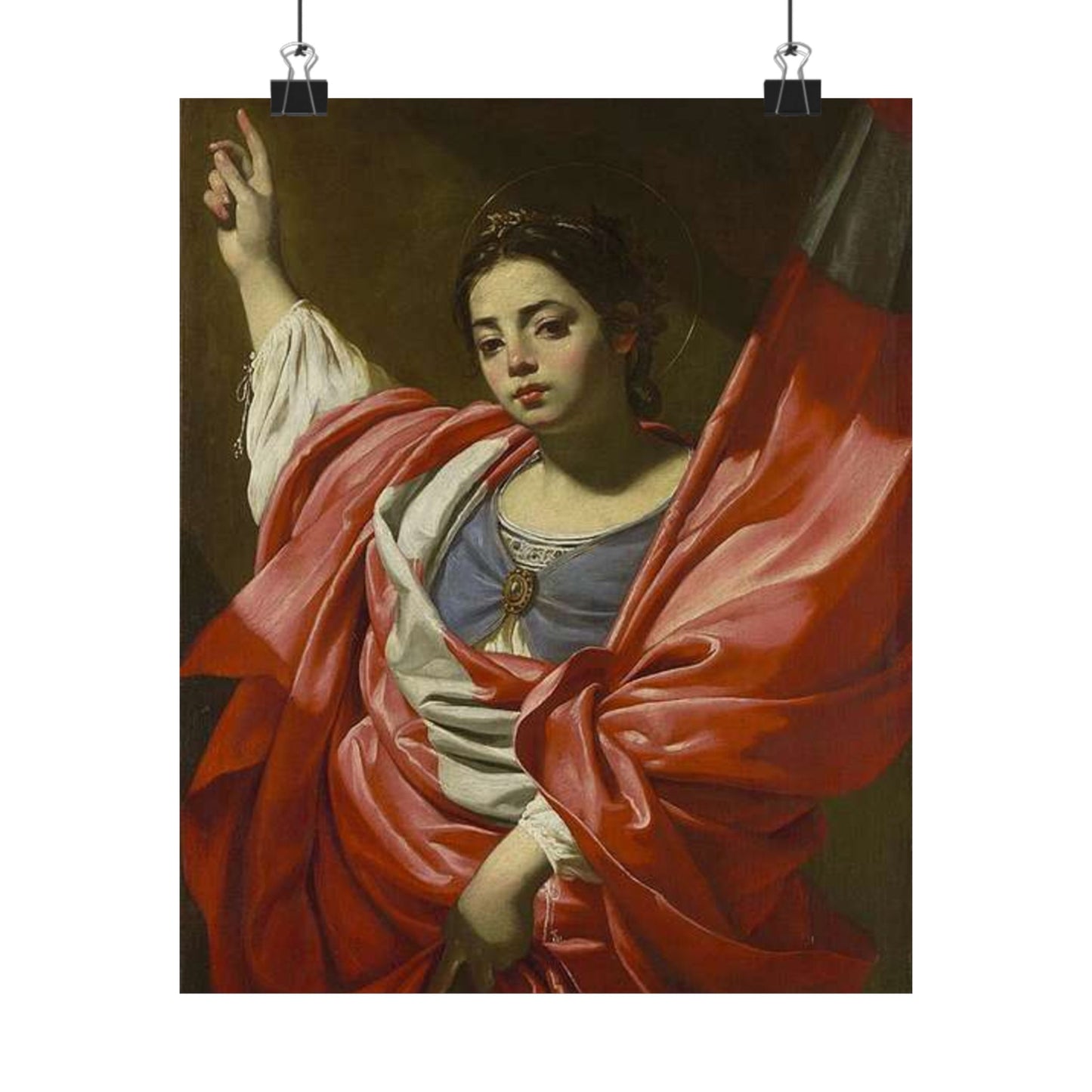 Vouet - School of - St. Ursula, c. 1620, 1961.285 High Quality Matte Wall Art Poster for Home, Office, Classroom