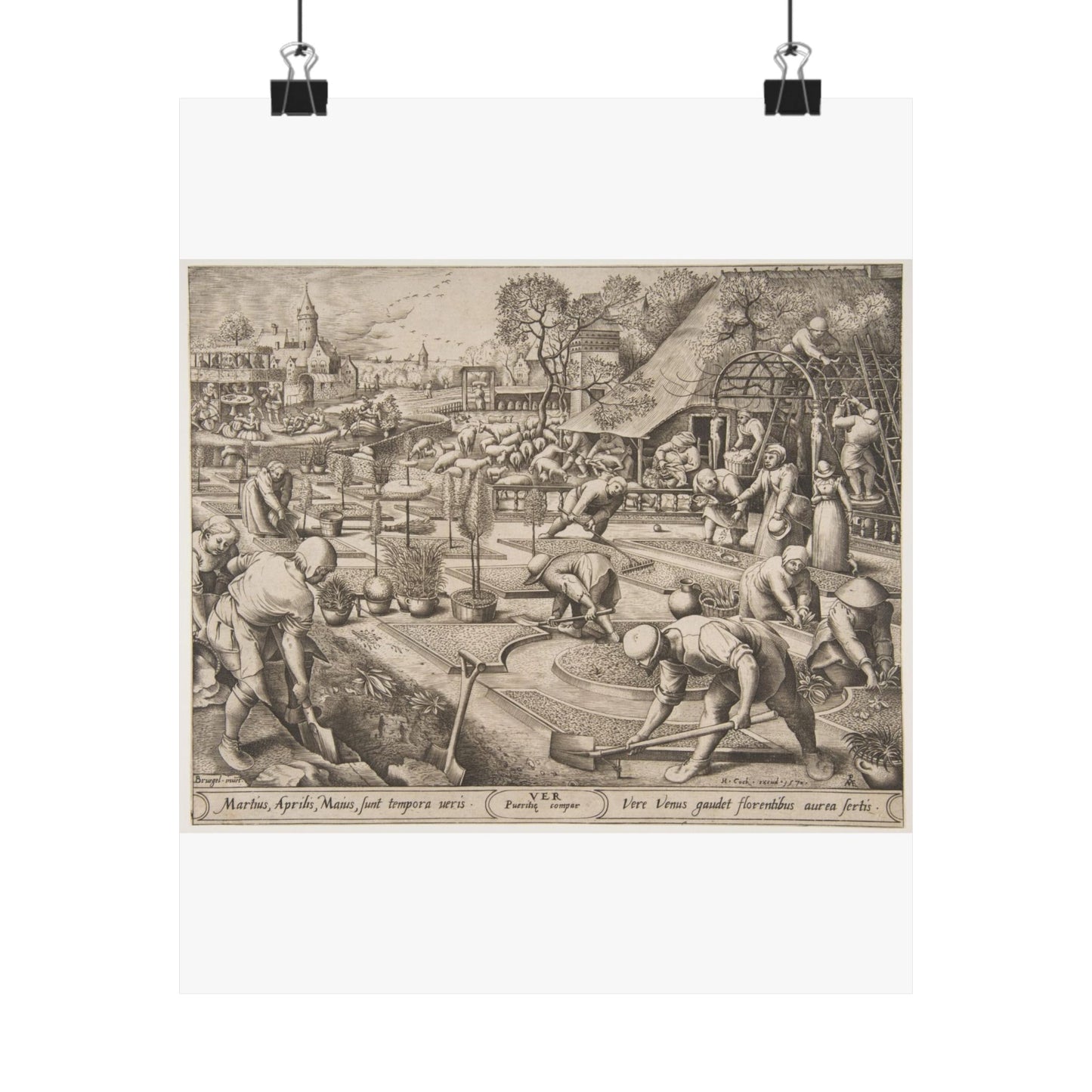 Pieter van der Heyden - Spring (Ver) from The Seasons High Quality Matte Wall Art Poster for Home, Office, Classroom