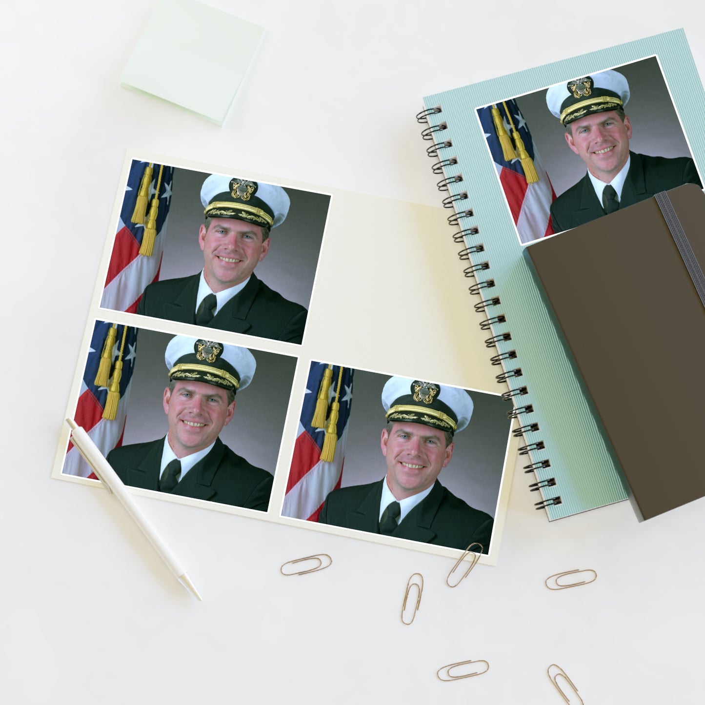 Commander Theodore J. Hoffman, USN Laminated UV Protective Vinyl Stickers