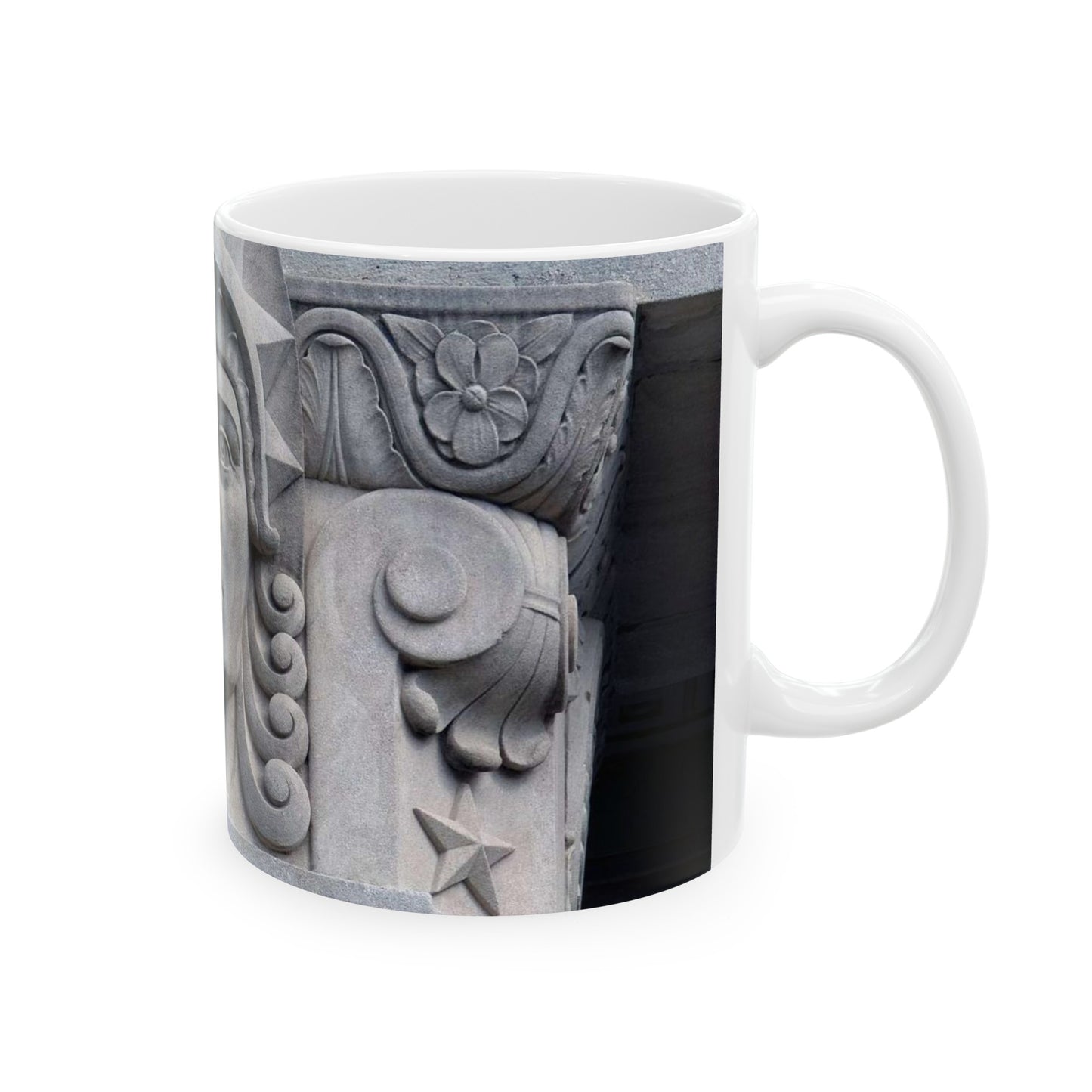 Art Deco Column Capital details, Mississippi War Memorial Building, Jackson, Mississippi Beautiful Novelty Ceramic Coffee Mug 11oz