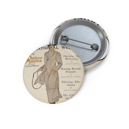 Collier's, the national weekly, containing Outdoor America Pin Buttons with Crisp Design