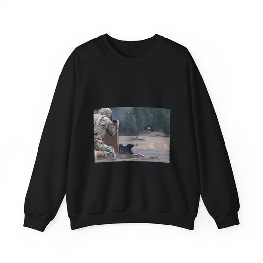 U.S. Army soldier Cpl. Ian Villoldo assigned to Charlie Black Heavy Blend Adult Crew Neck SweatShirt