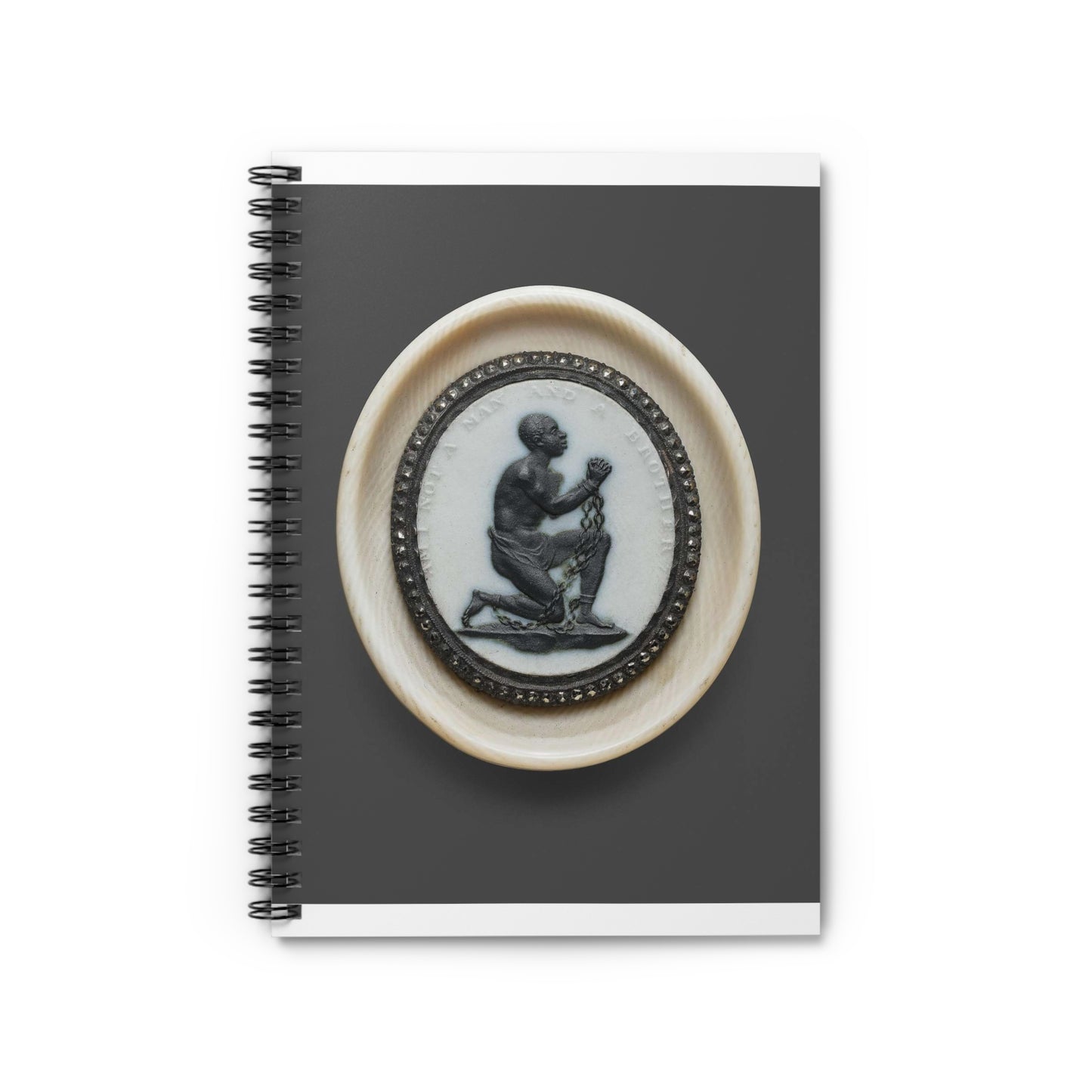 Anti-Slavery Medallion, Wedgwood porcelain manufactory, England Spiral Bound Ruled Notebook with Printed Cover