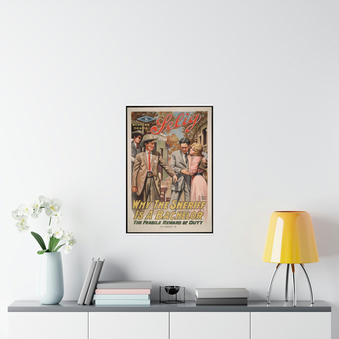 Why the sheriff is a bachelor The fragile reward of duty. High Quality Matte Wall Art Poster for Home, Office, Classroom