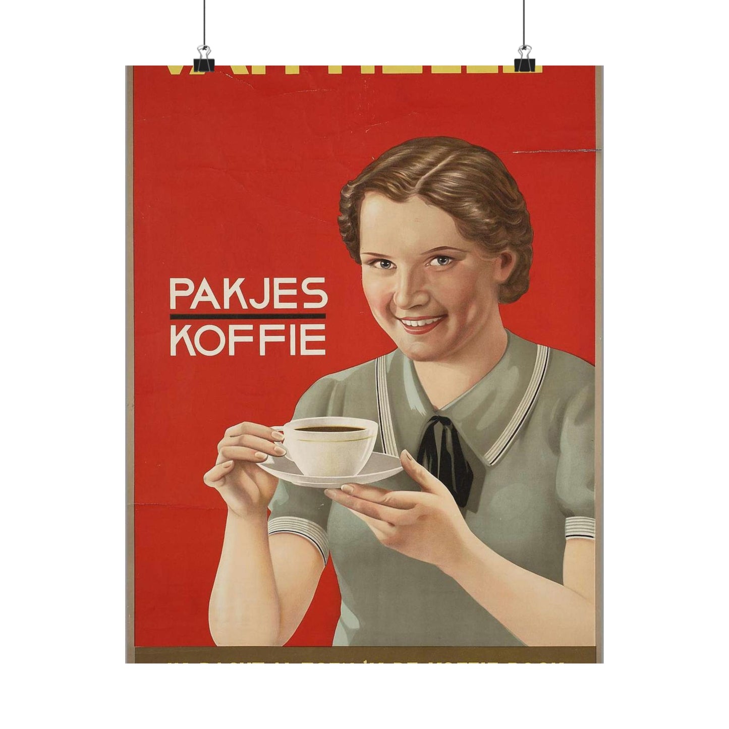 Van Nelle's pakjes koffie1936, Art Deco Poster High Quality Matte Wall Art Poster for Home, Office, Classroom