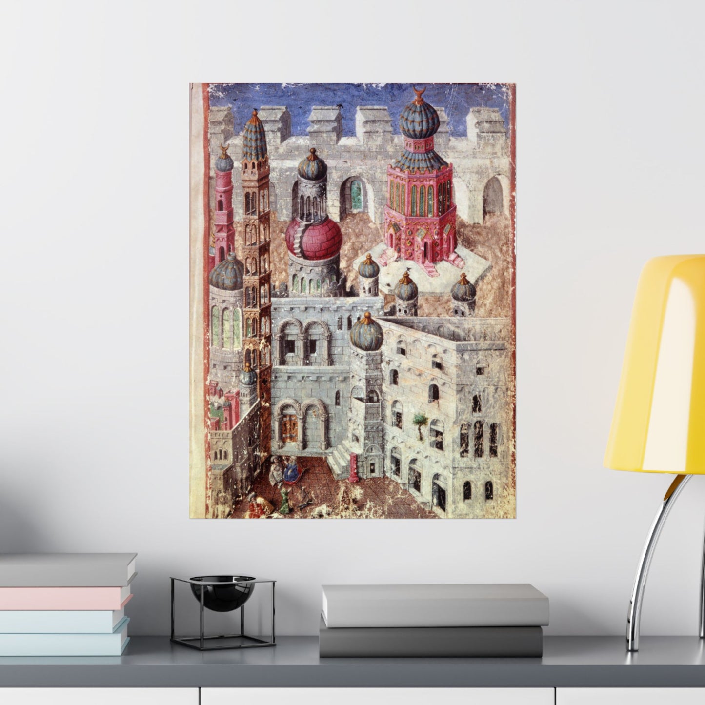 Jerusalem from BL Eg 1070, f. 5 High Quality Matte Wall Art Poster for Home, Office, Classroom