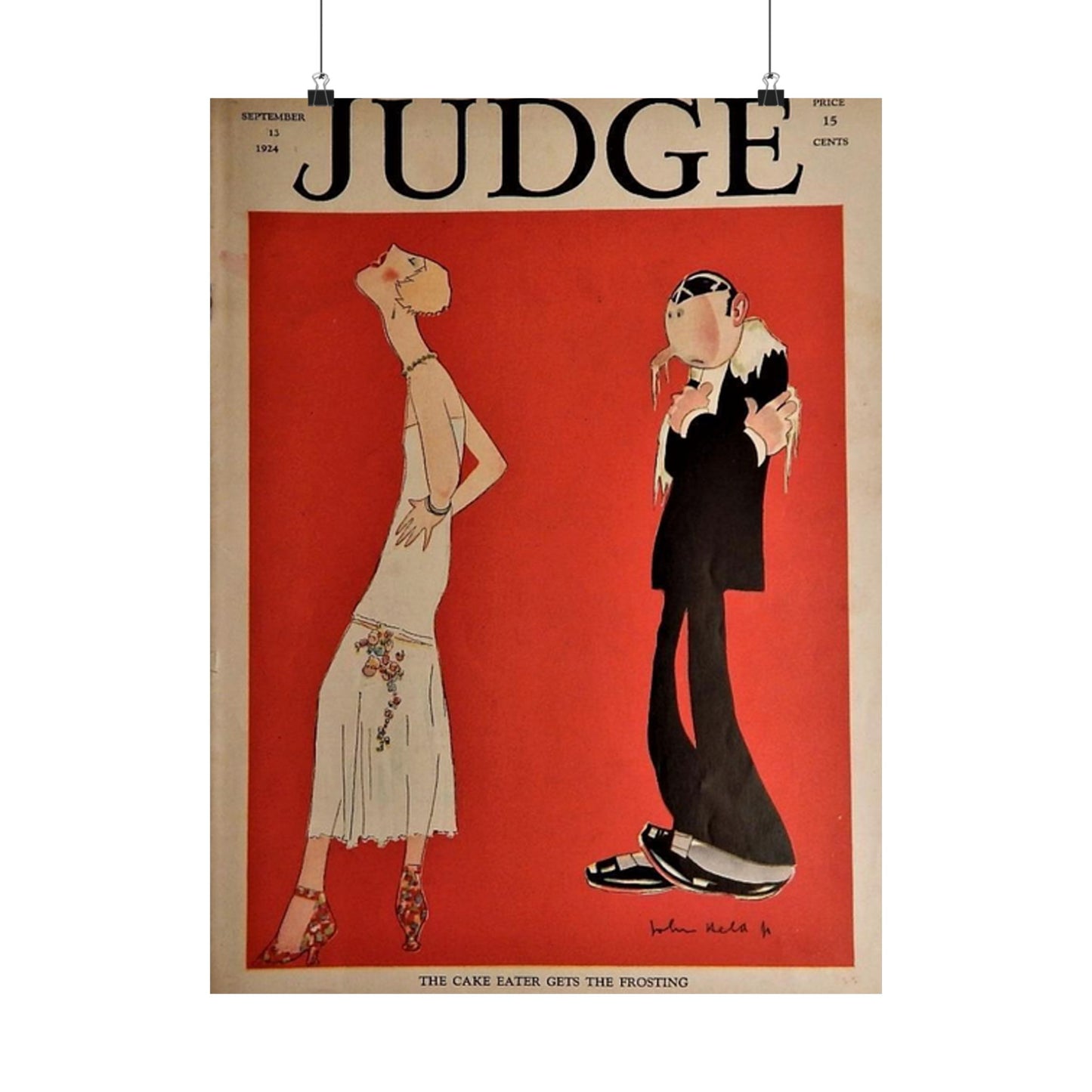 JudgeMagazine13Sep1924 - Art Deco public domain image High Quality Matte Wall Art Poster for Home, Office, Classroom