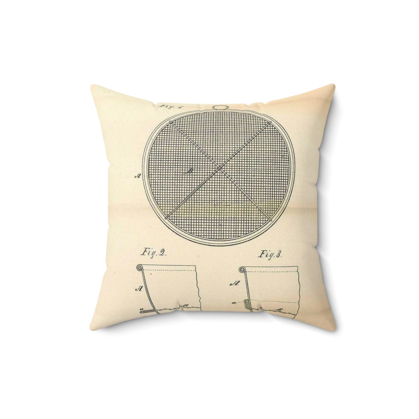 Patent Case File No. 145,924, Improvement in Sieves, Inventor- George Wright. - DPLA - a7a17ded40bdce4ed8e081156174bb00 (page 16) Decorative Accent Square Pillow