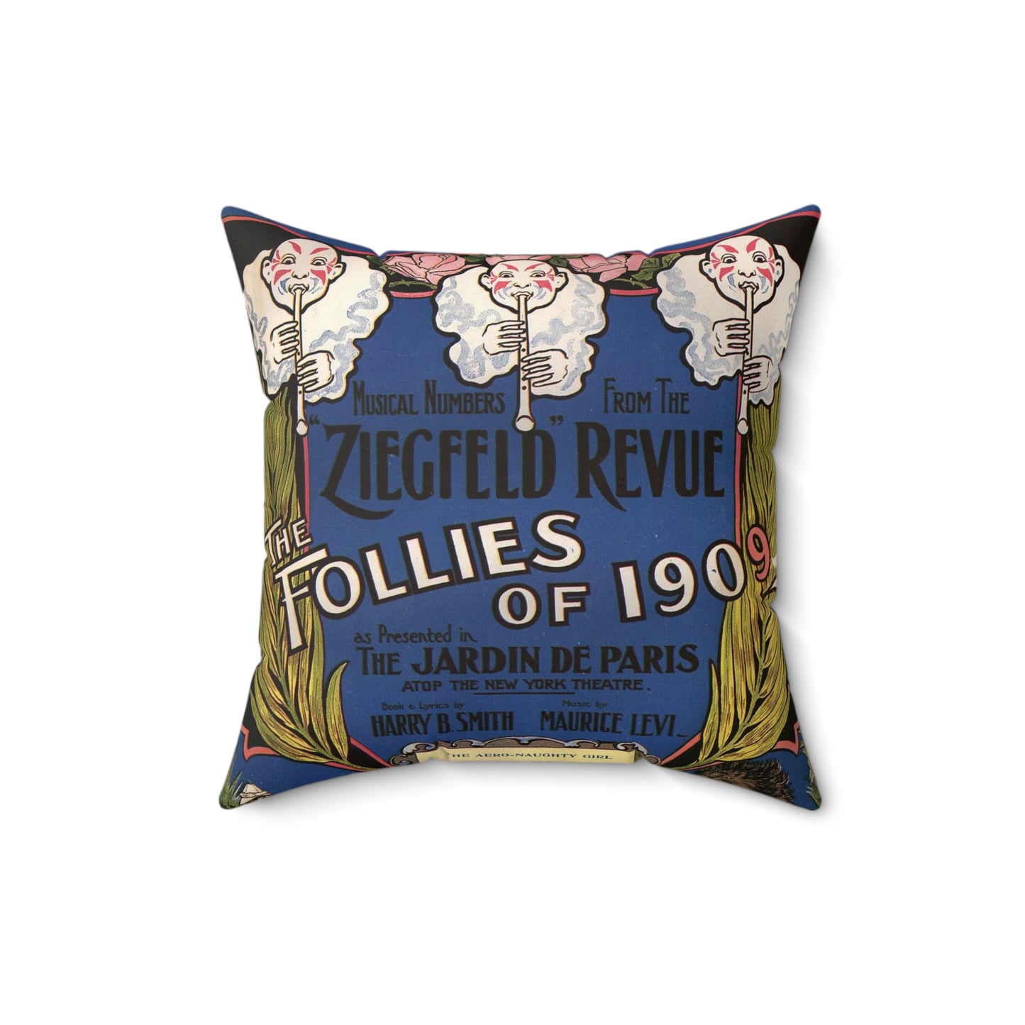 Moving day in Jungle town - Public domain American sheet music Decorative Accent Square Pillow