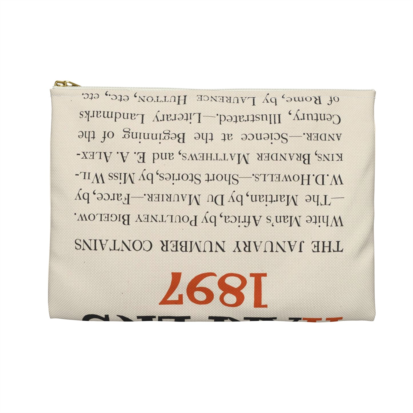 Edward Penfield - Harper's 1897, Art Nouveau poster Large Organizer Pouch with Black Zipper