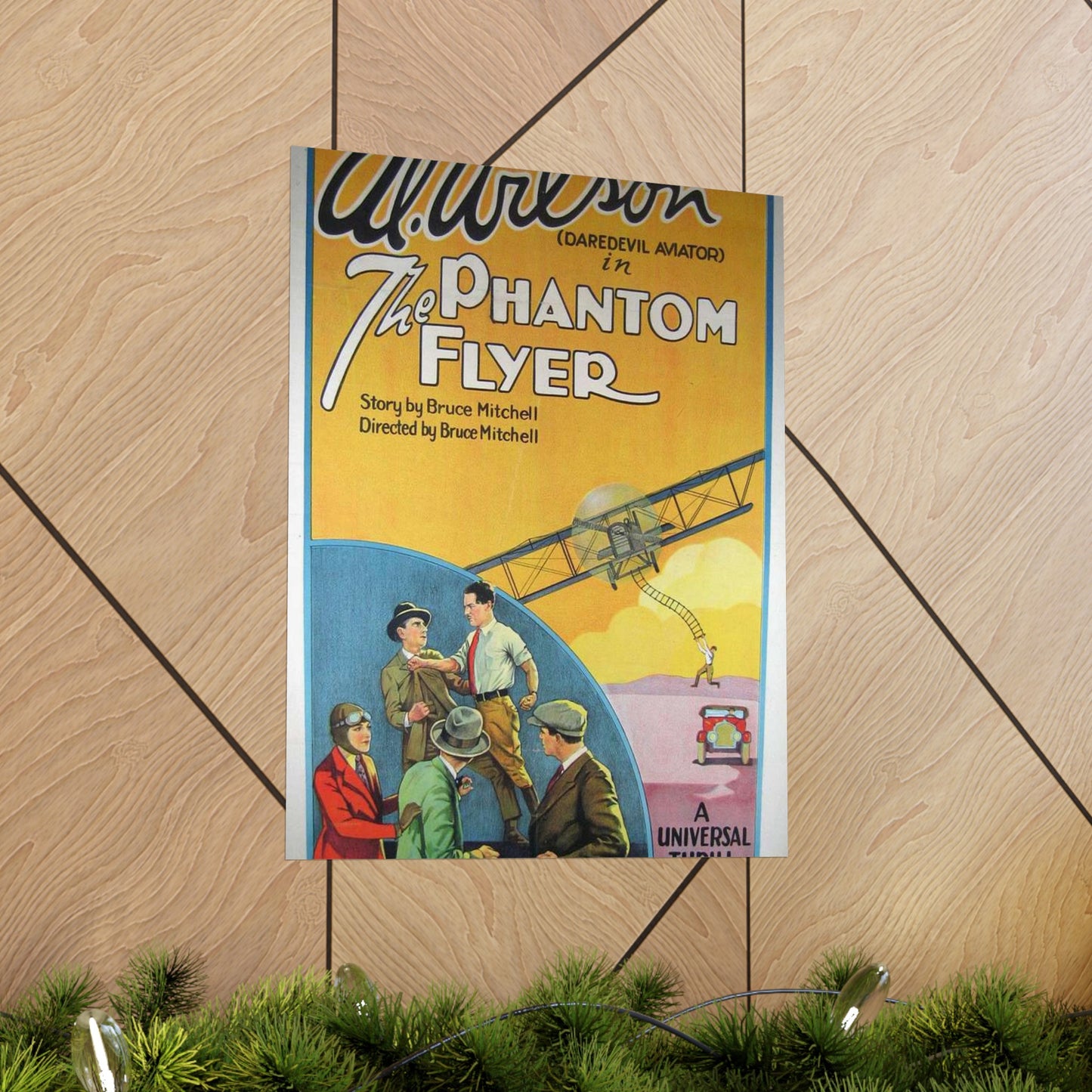 Phantom Flyer 1928 - Art Deco public domain image High Quality Matte Wall Art Poster for Home, Office, Classroom
