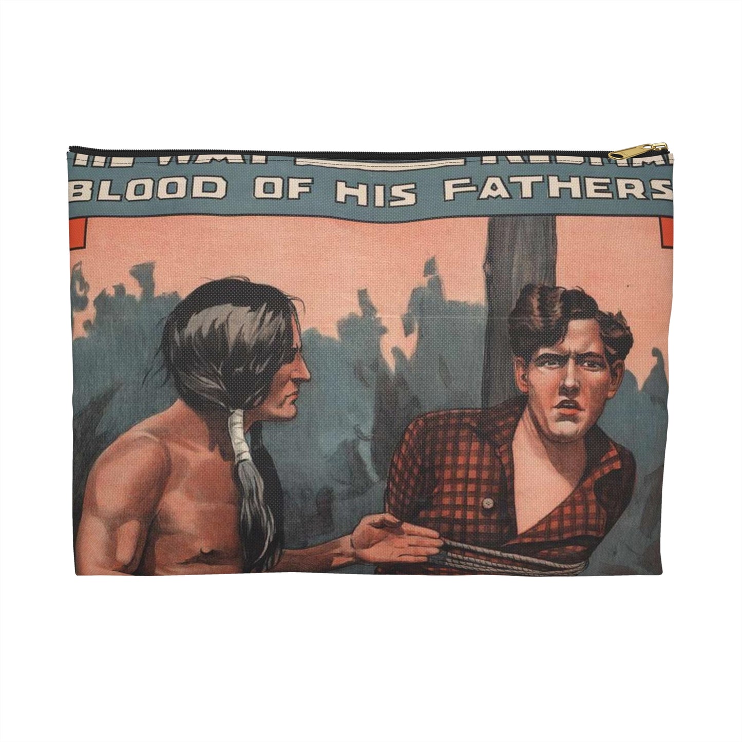 The way of the redman Blood of his fathers. Large Organizer Pouch with Black Zipper