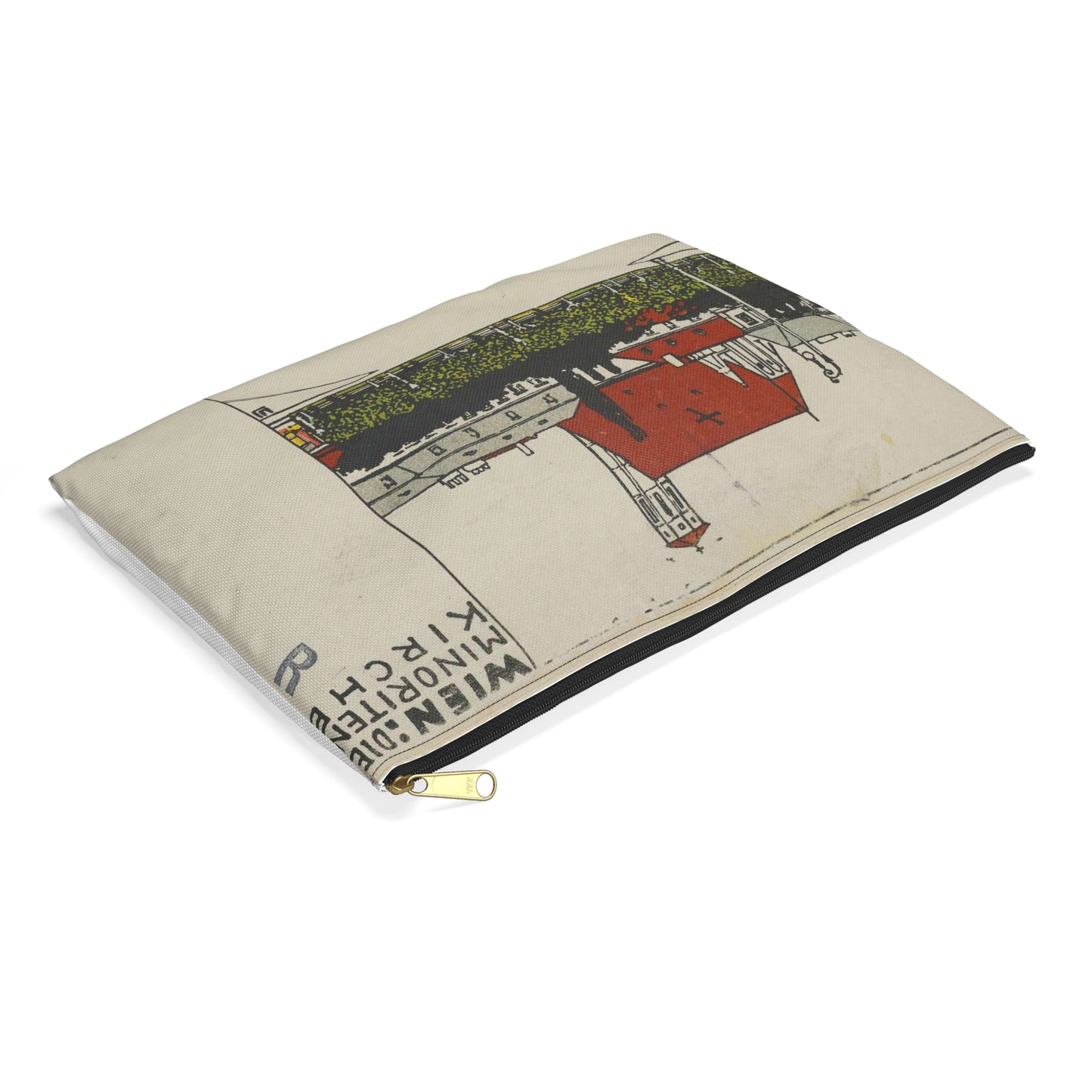 Vienna- Minorite Church (Wien- Die Minoriten Kirche) MET DP844339 Large Organizer Pouch with Black Zipper