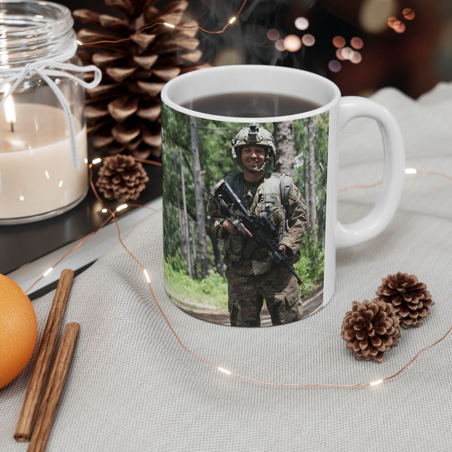 1st Lt. Jamieson Barnes an officer with Headquarters, Beautiful Novelty Ceramic Coffee Mug 11oz