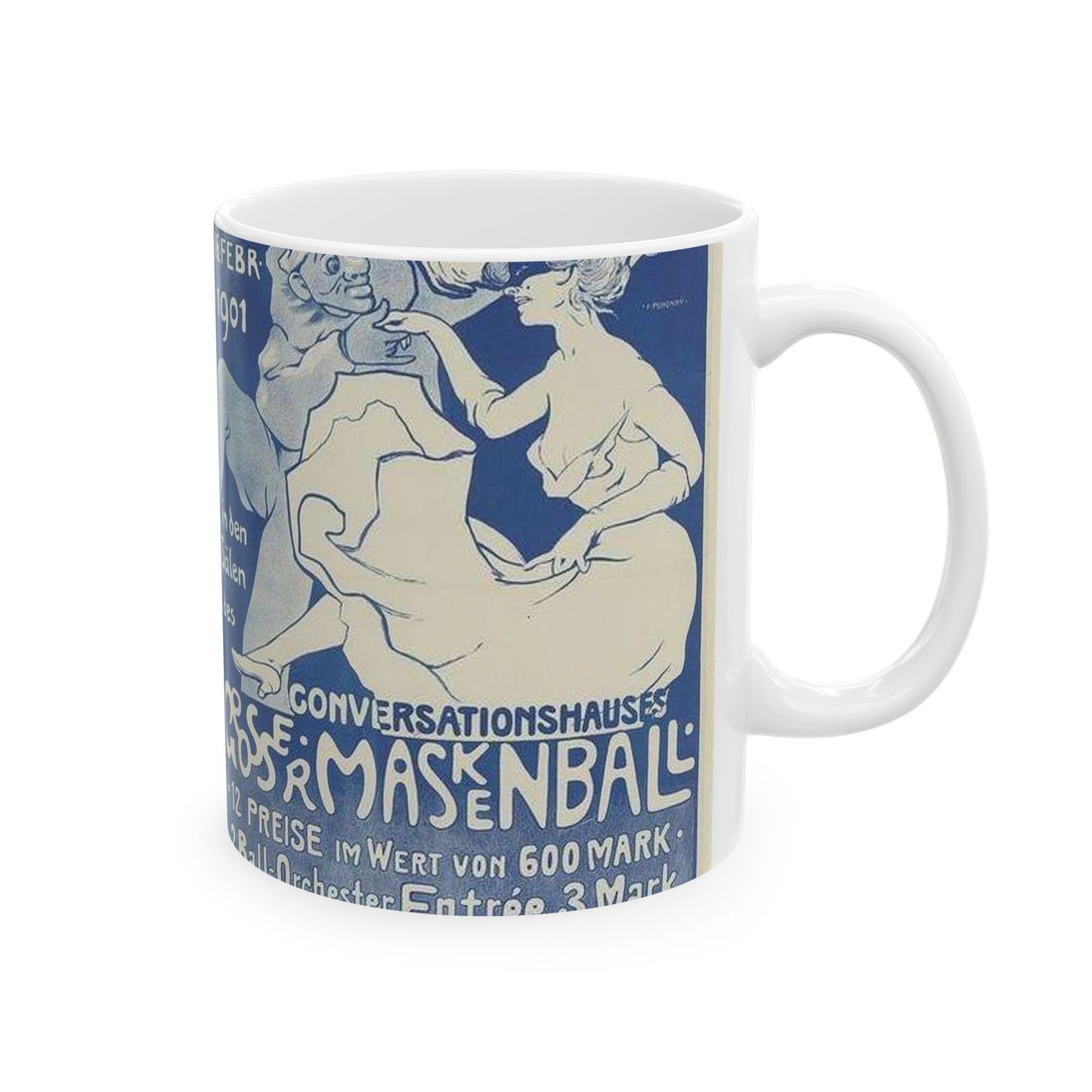 Ivo Puhonny Baden-Baden Conversationshauses Grosser Maskenball Beautiful Novelty Ceramic Coffee Mug 11oz