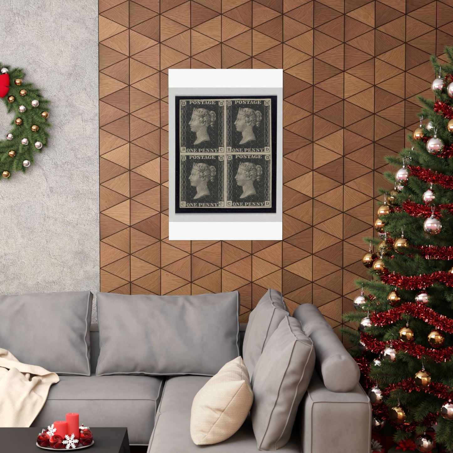 "Penny Black" postage stamps - postal stamp High Quality Matte Wall Art Poster for Home, Office, Classroom