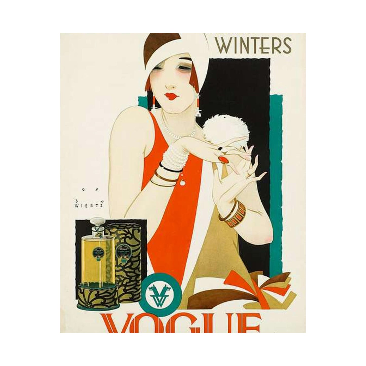 1926 1927 circa Jupp Wiertz Plakat Das Parfüm dieses Winters - Vogue, Firma F. Wolff & Sohn, Karlsruhe High Quality Matte Wall Art Poster for Home, Office, Classroom