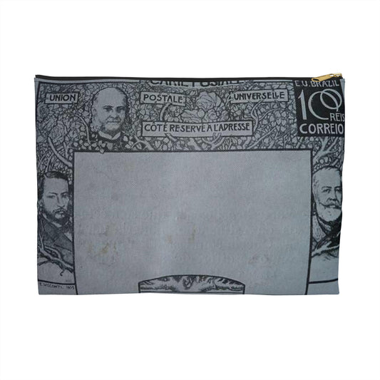 EliseuVisconti-D857-Bilhete postal para o exterior – A Evolução Histórica do Brasil – Projeto para bilhete postal integrante da coleção vencedora do Concurso dos Correios de 1904 Large Organizer Pouch with Black Zipper
