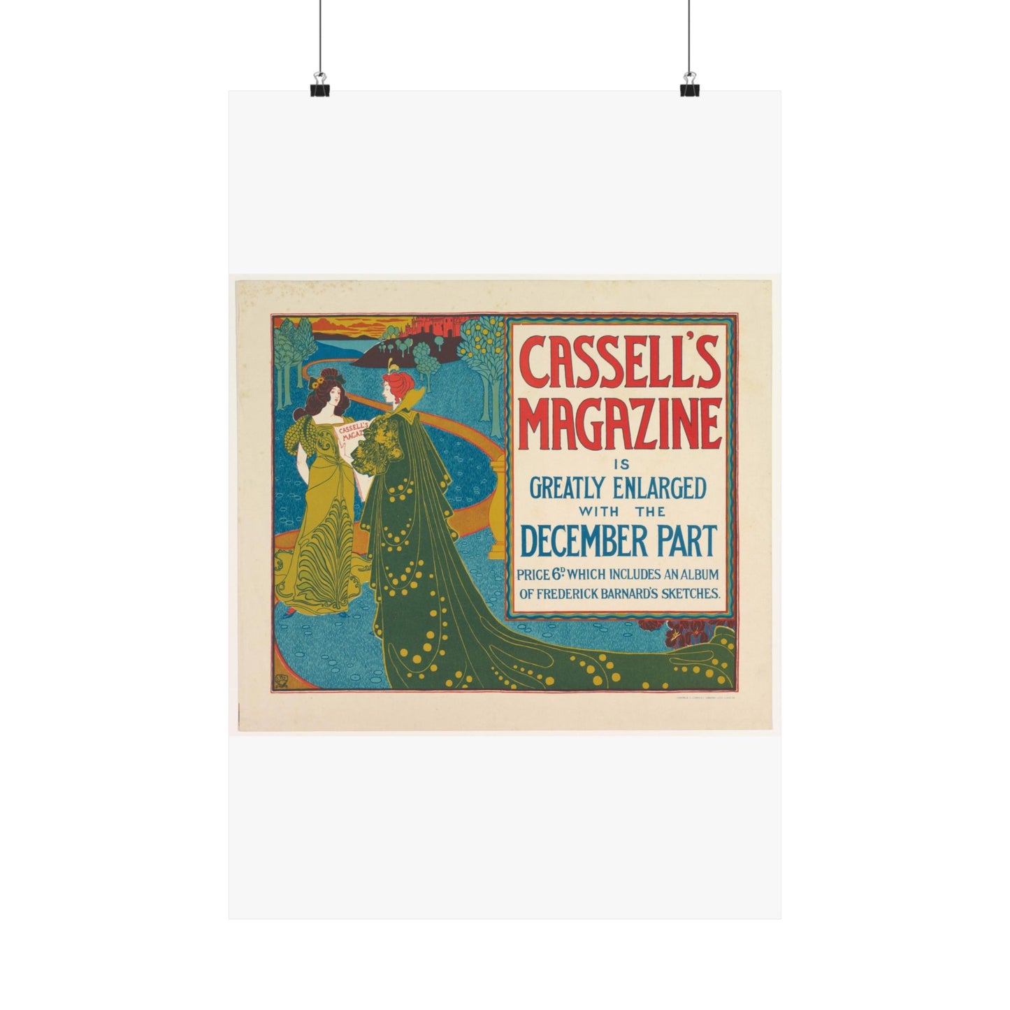 Louis Rhead - Cassell's Magazine: December High Quality Matte Wall Art Poster for Home, Office, Classroom