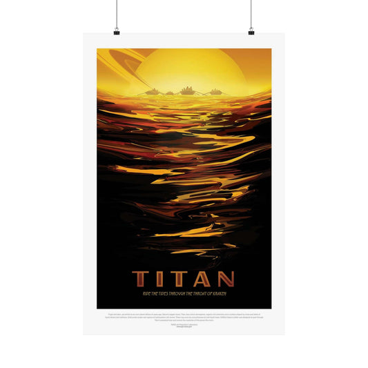 JPL Visions of the Future, Titan High Quality Matte Wall Art Poster for Home, Office, Classroom