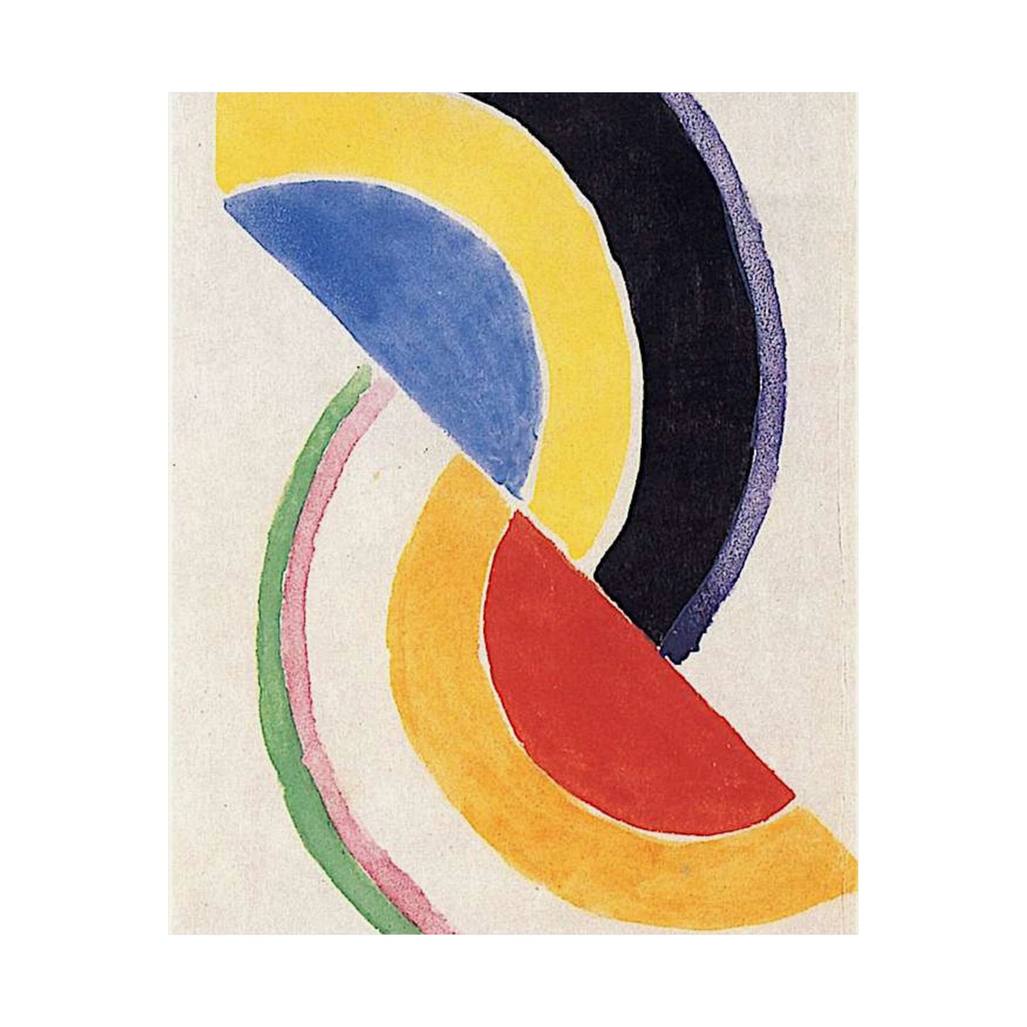 Robert Delaunay - Rhythm III - c. 1932 - Private collection High Quality Matte Wall Art Poster for Home, Office, Classroom