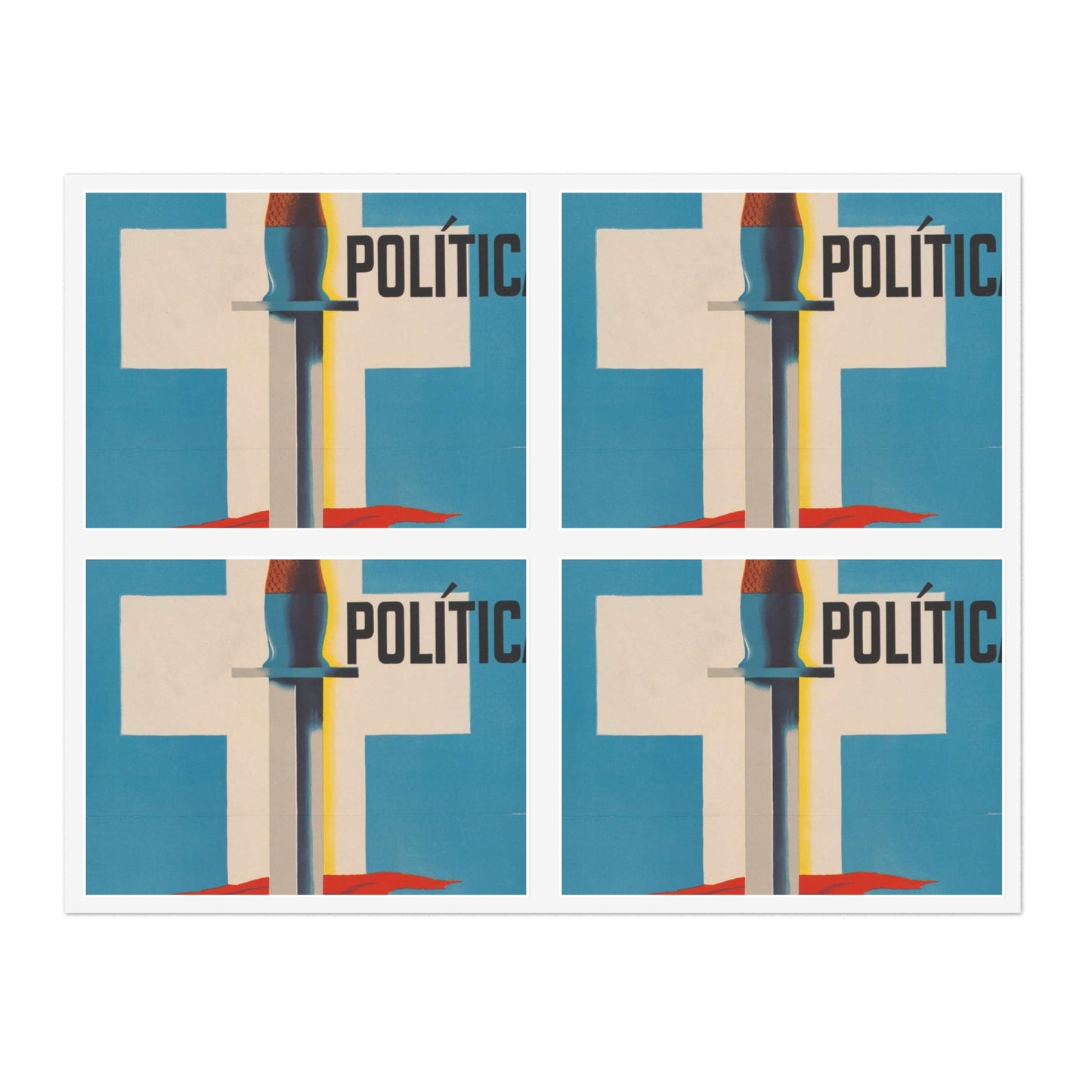 Liberdade politica, a cada povo a liberdade de tracar o seu proprio destino Laminated UV Protective Vinyl Stickers