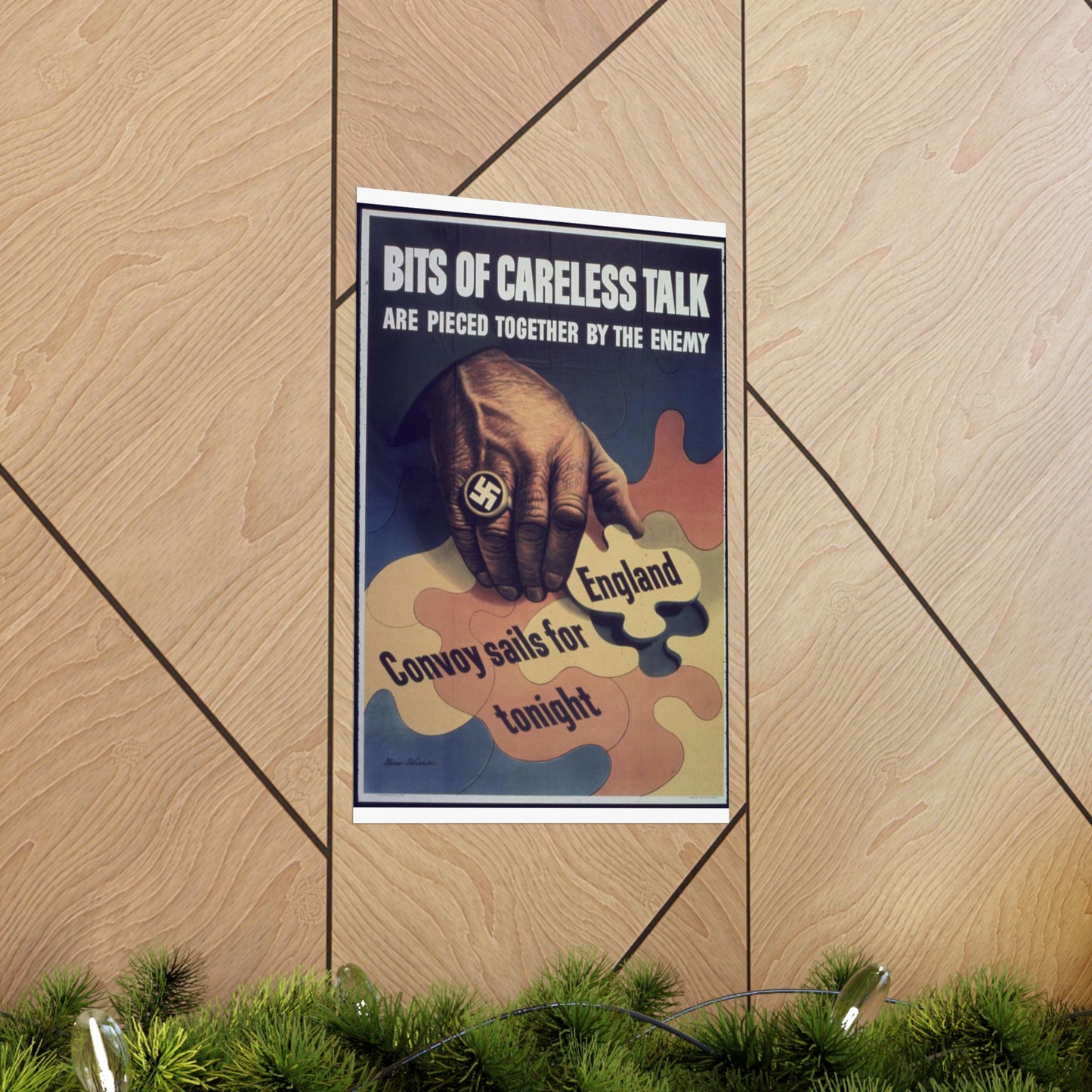 "Bits of careless talk are pieced together by the enemy" - NARA - 513972 High Quality Matte Wall Art Poster for Home, Office, Classroom