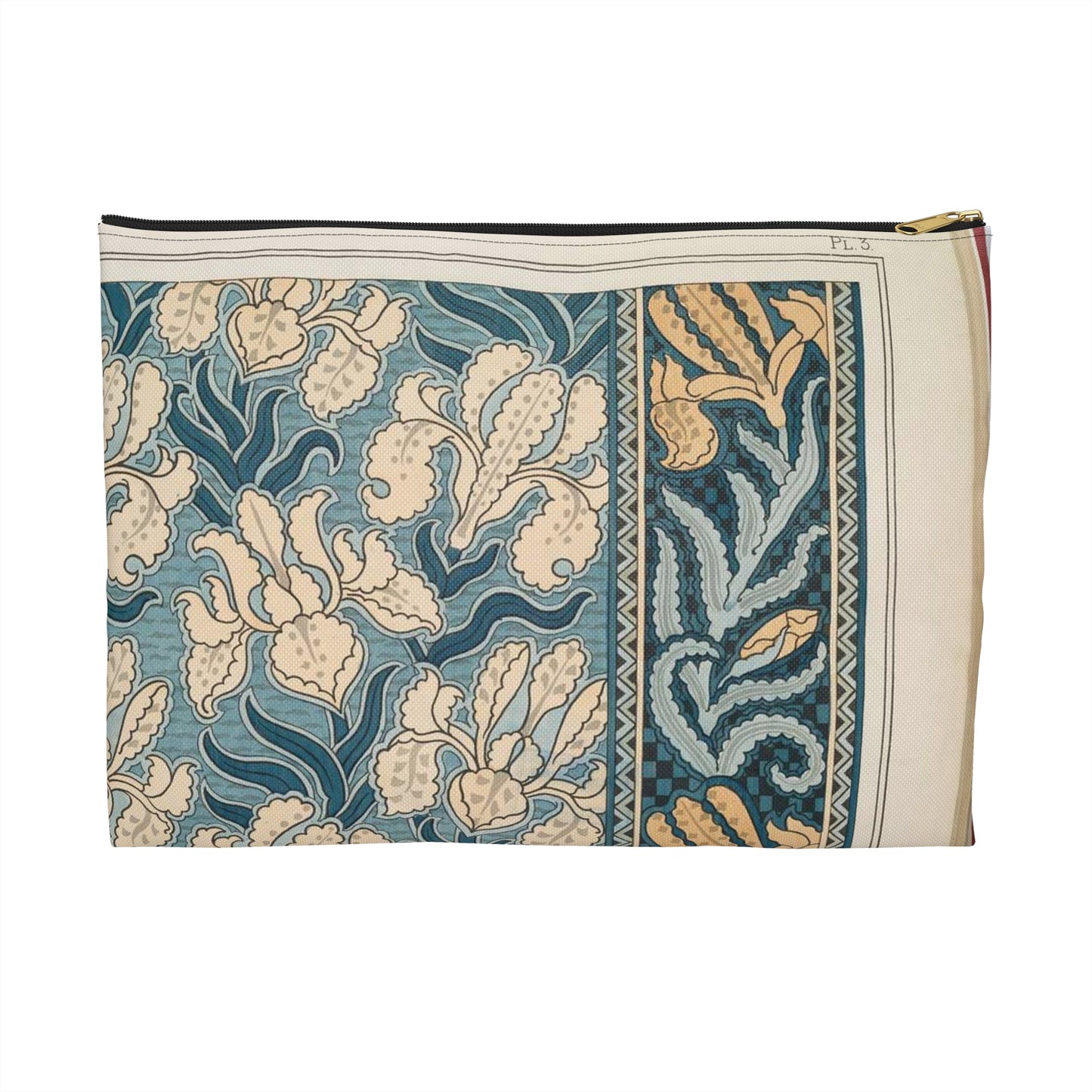 Iris, E. Hervegh. Eugene Grasset, compiler Large Organizer Pouch with Black Zipper