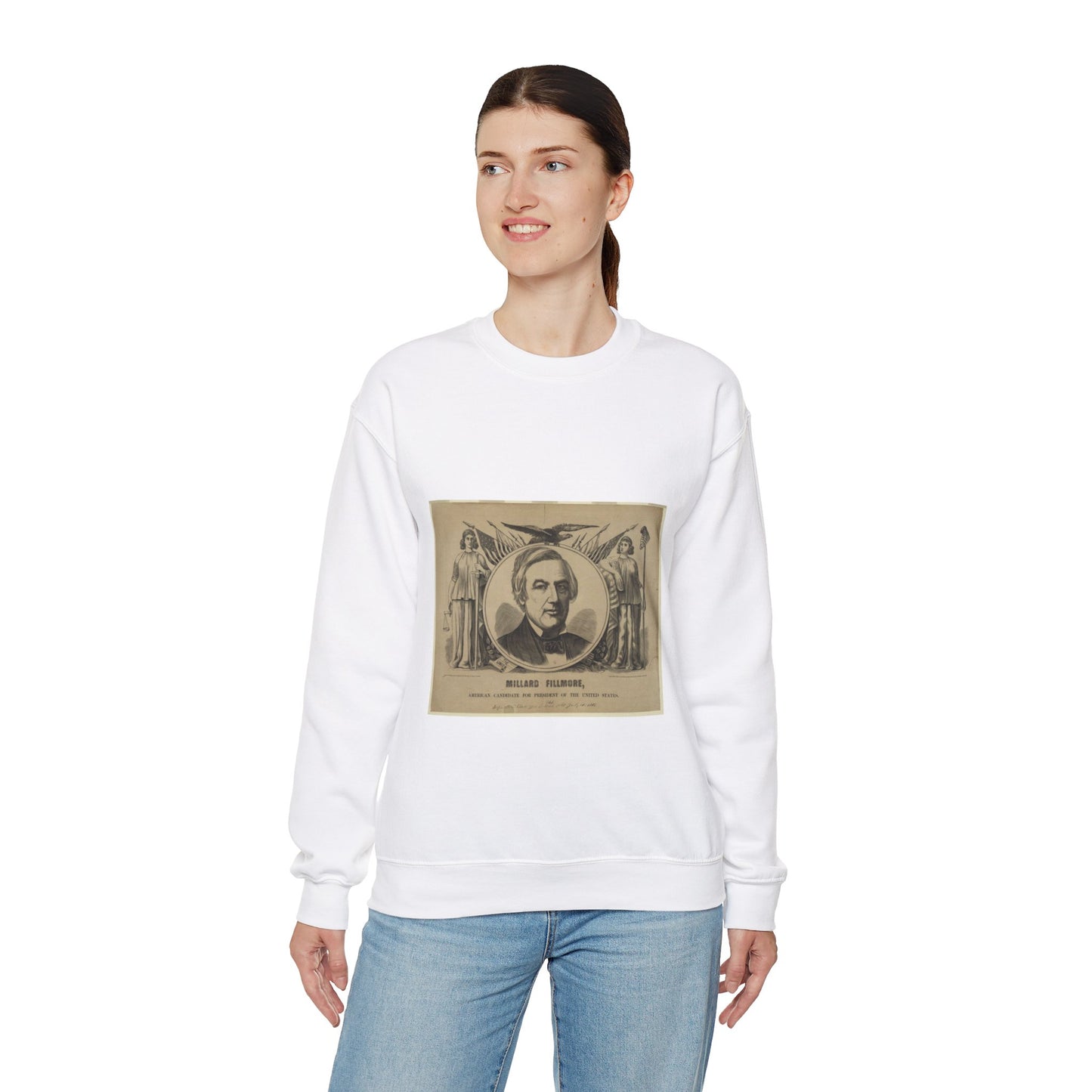 Millard Fillmore, American candidate for president of the United States White Heavy Blend Adult Crew Neck SweatShirt