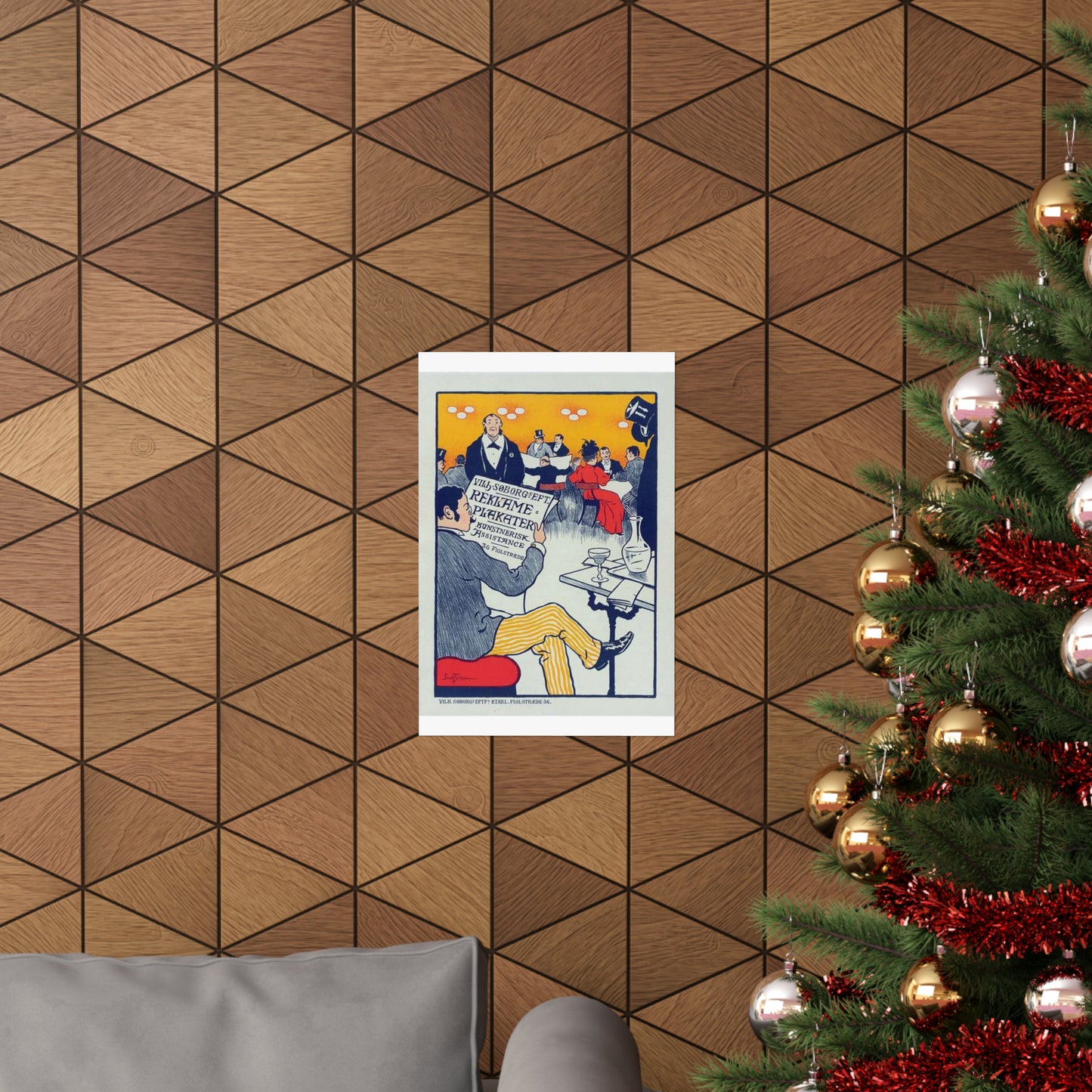 Affiche danoise pour les "Affiches artistiques Wilh. Söborg". High Quality Matte Wall Art Poster for Home, Office, Classroom