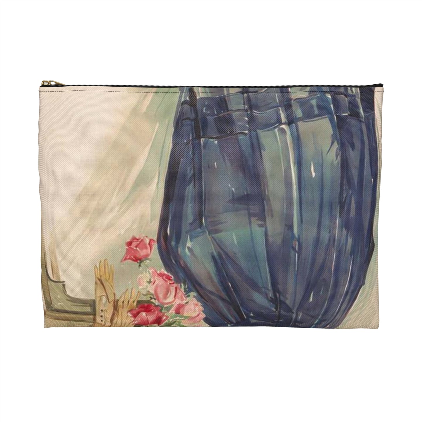 Society maid, no. 4 - Victorian era public domain image Large Organizer Pouch with Black Zipper