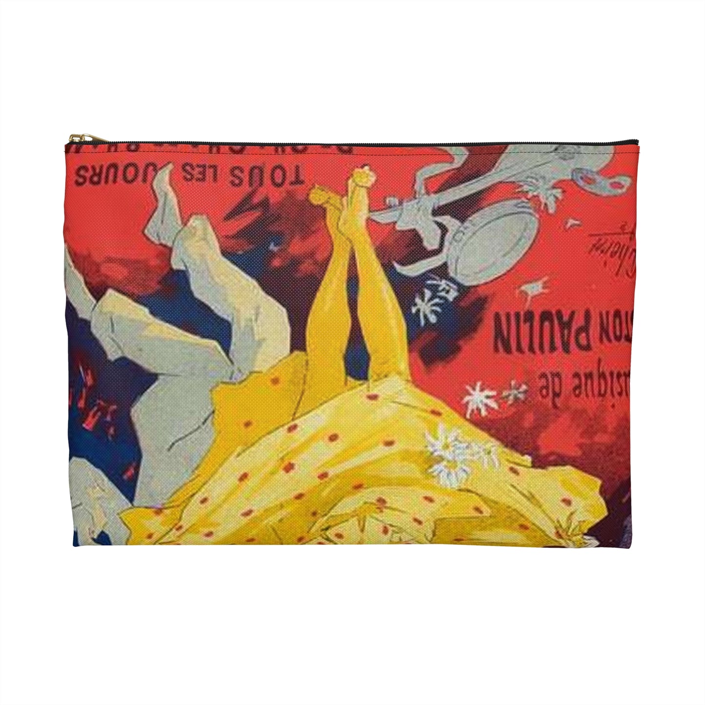 Affiche pour le Musée Grévin, "Pantomimes lumineuses". Large Organizer Pouch with Black Zipper