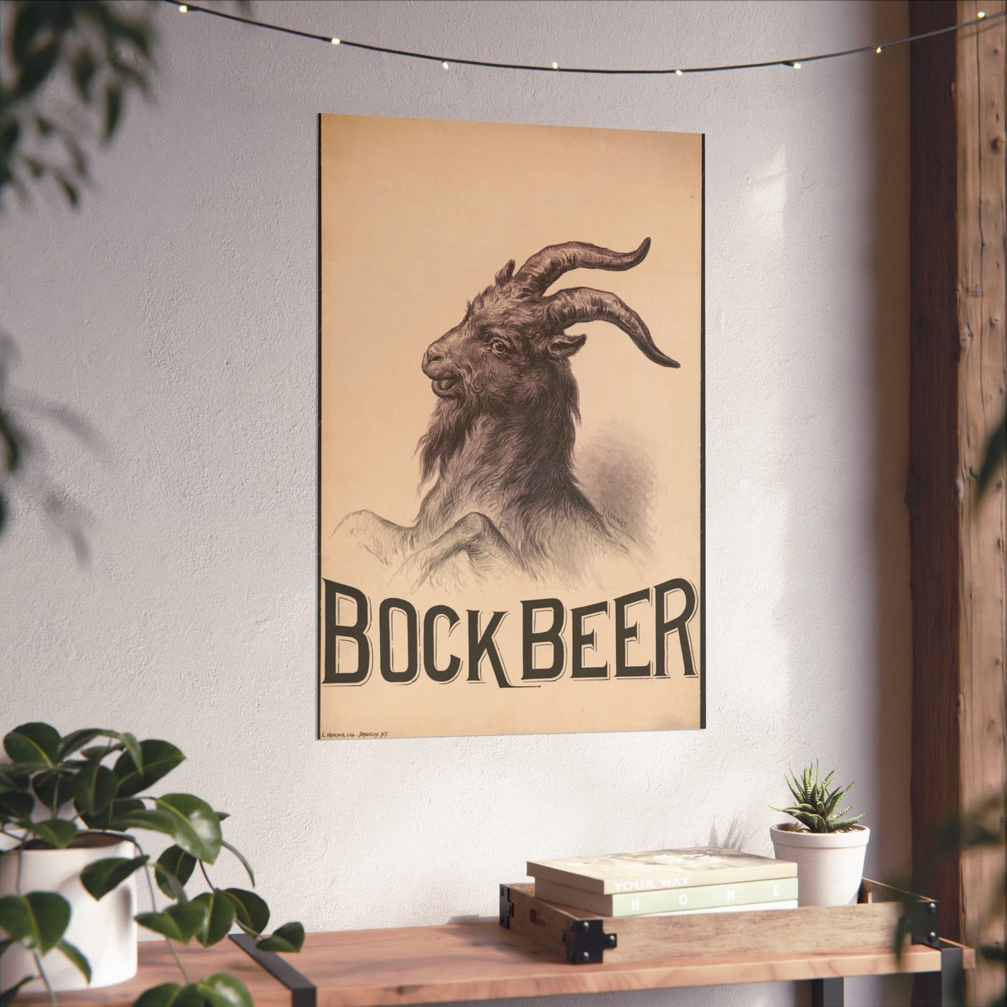 Bock Beer - Print, Library of Congress collection High Quality Matte Wall Art Poster for Home, Office, Classroom