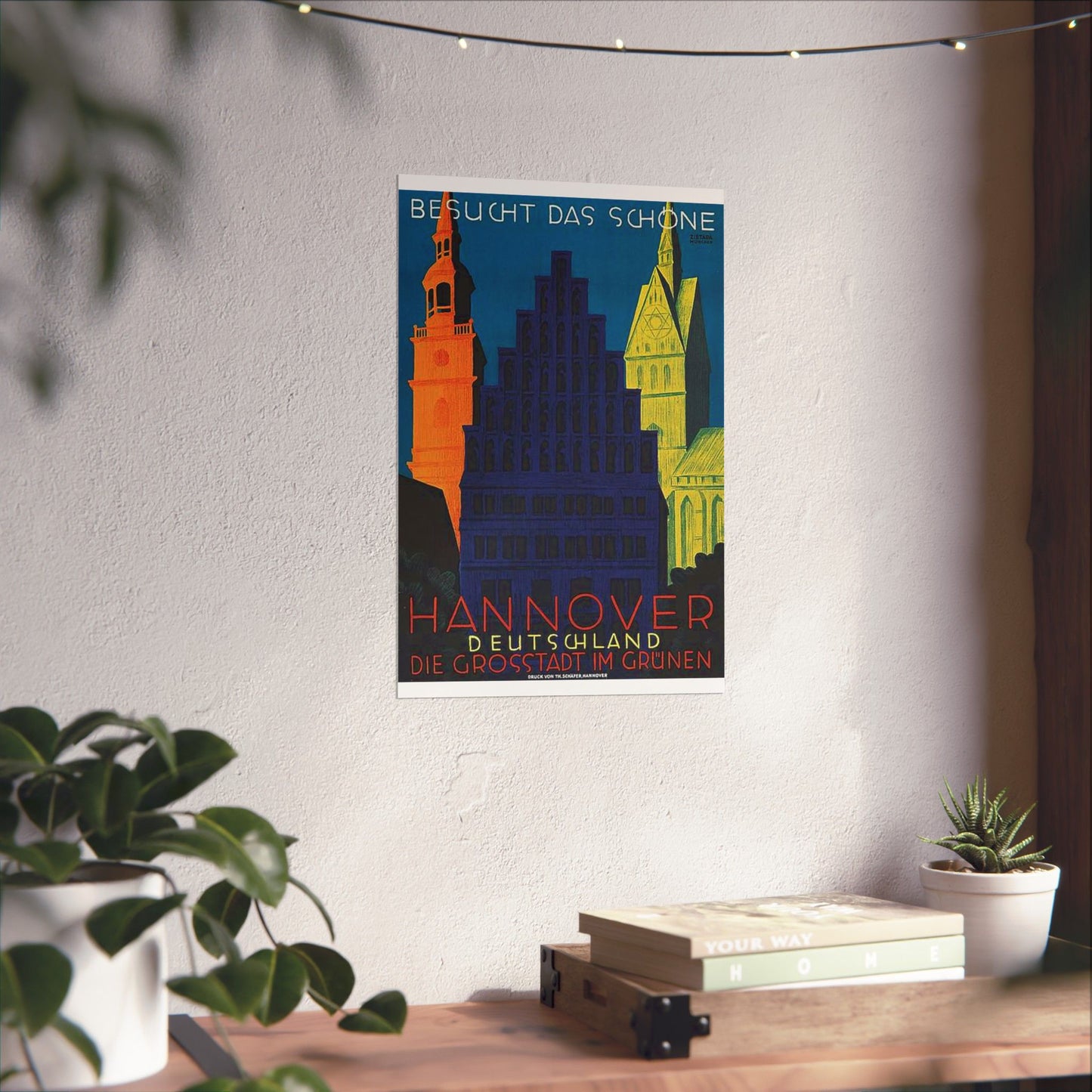 1930 circa Valentin Zietara Plakat Hannover, die Großstadt im Grünen High Quality Matte Wall Art Poster for Home, Office, Classroom