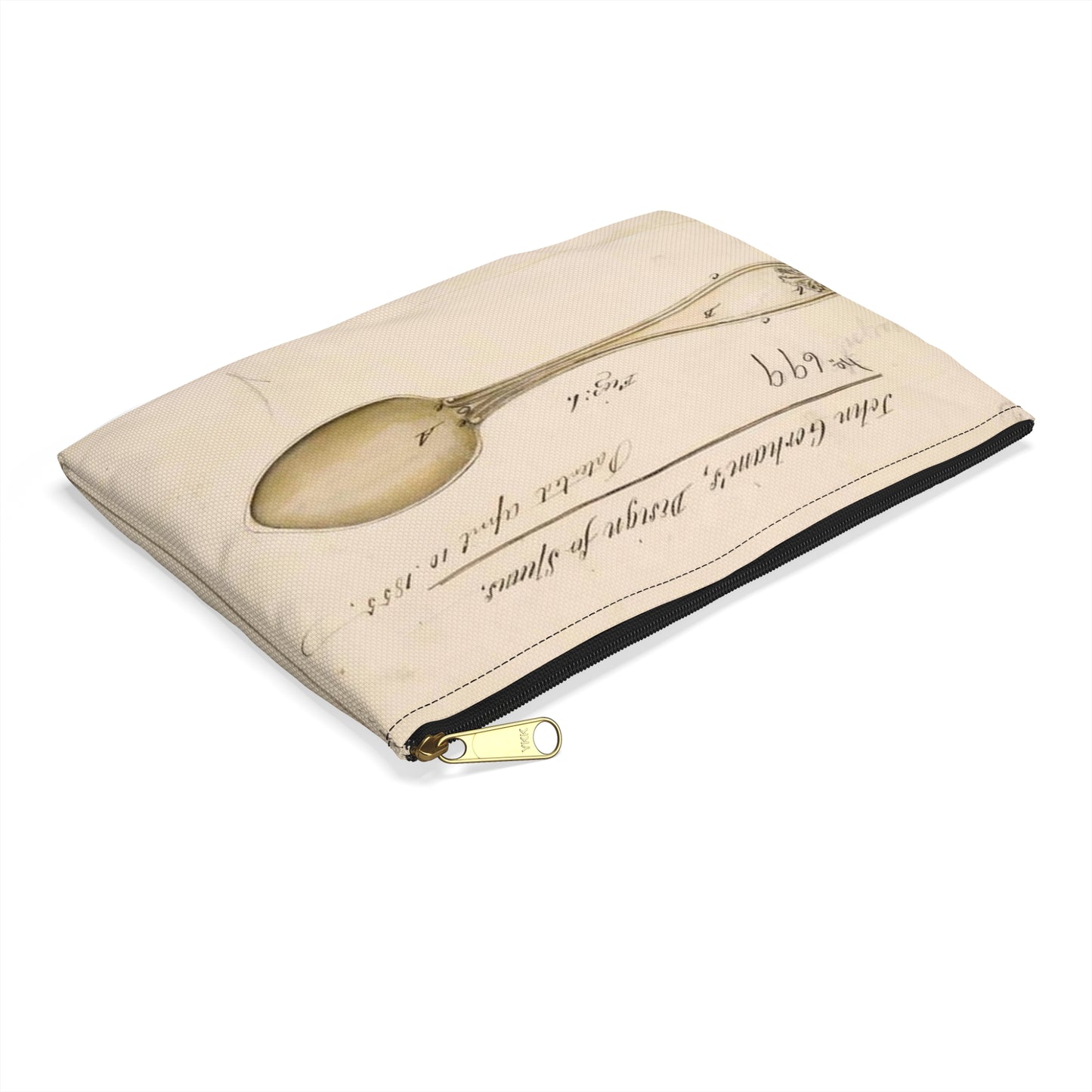 Patent drawing - Drawing of Design for Spoons Public domain  image Large Organizer Pouch with Black Zipper